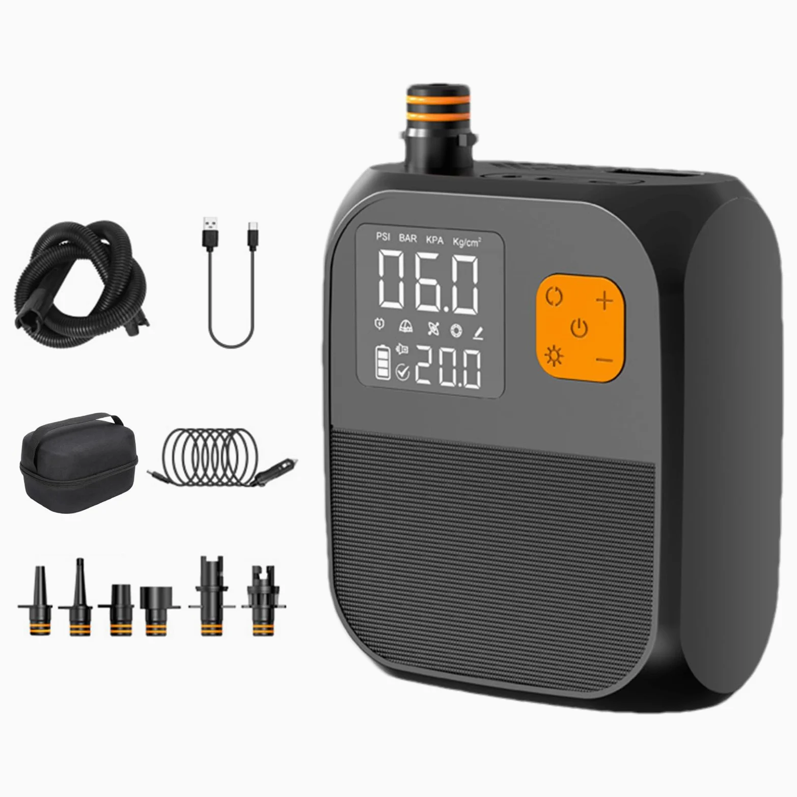 Kayak Air Pump, Paddle Board Electric Air Pump 25 PSI, High | Capacidad de 8000 mAh, compresor de aire inalámbrico portátil para inflatables, camping, aire Beds, 350 l/min