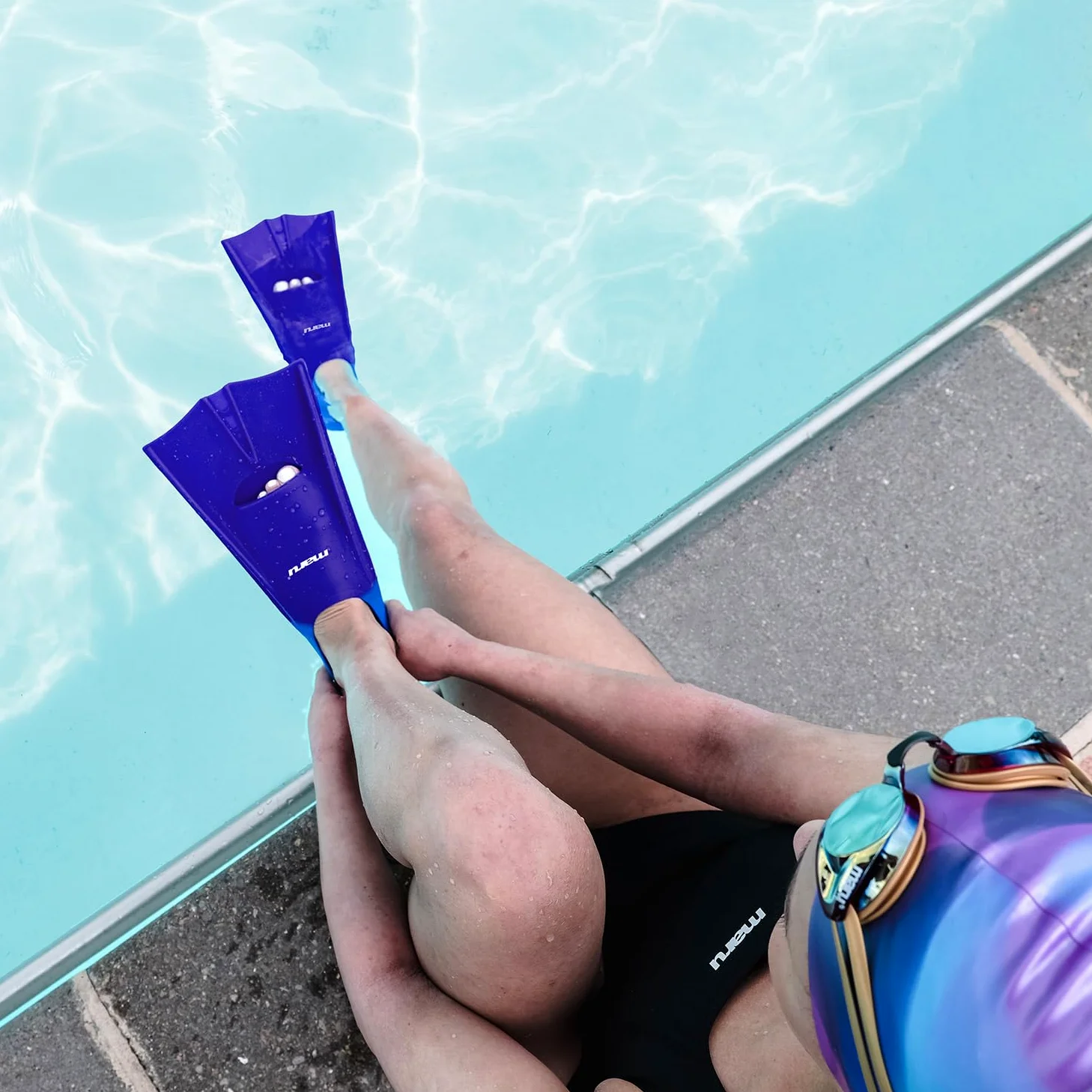 maru Aletas de Entrenamiento, Aletas de natación de Silicona para una Patada más Fuerte y rápida con Mayor propulsión, Aletas de natación Unisex para Adultos y niños (