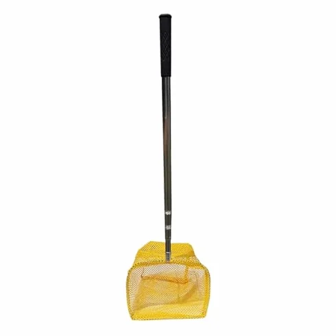 Bolsa de red para recoger pelotas de tenis de mesa con mango de acero inoxidable, herramienta de entrenamiento ajustable para recoger y almacenar eficientemente