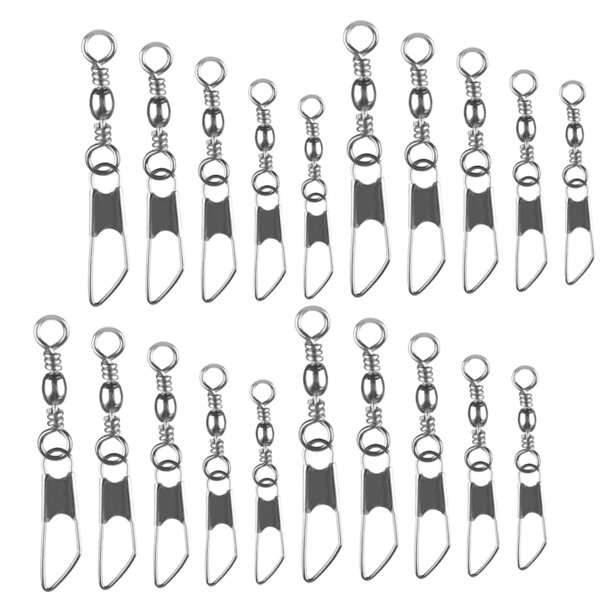 POPETPOP Anzuelos De Pesca con Anilla De Ocho Caracteres Anzuelos para Pesca Rodamientos De Bolas Eslabones Giratorios A Presión Conector De Pesca Anillos Partidos De Pesca Conector