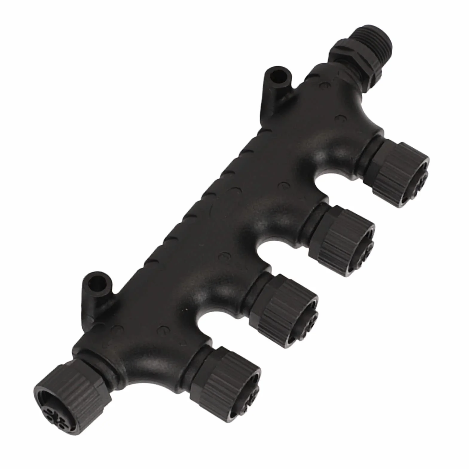 Akozon Conector NMEa 2000 T, para NMEa 2000 N2K Conector en T de 4 Puertos M12 5 Pines IP67 a Prueba de Agua para Redes Lowrance