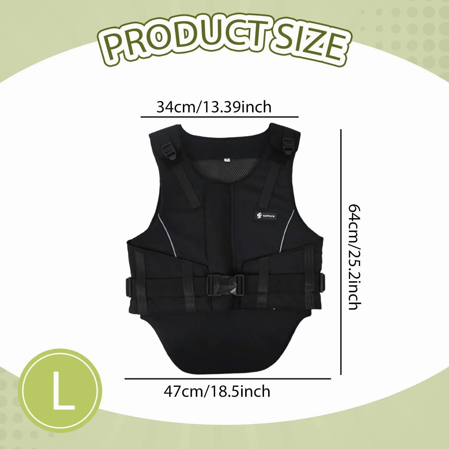 Chaleco Protector para Equitación, Chaleco con Absorción de Impactos Y Material de Malla Transpirable, para Niñas, Adolescentes Y Adultos, Ideal para