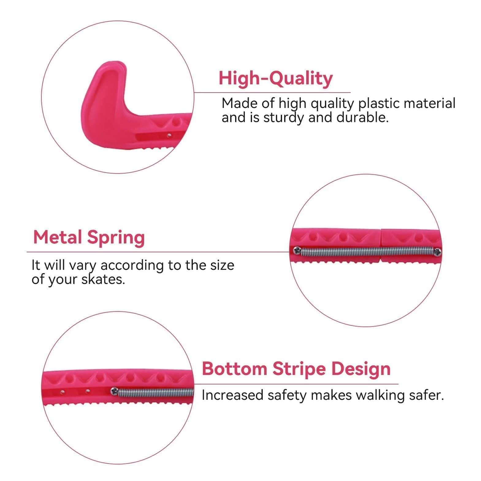 HERCHR Protectores De Patines sobre Hielo, 1 Par De Protectores De Cuchillas De Hockey Deportivo, Protectores De Patinaje Artístico, Accesorios Protectores Ajustables para Patines Artísticos