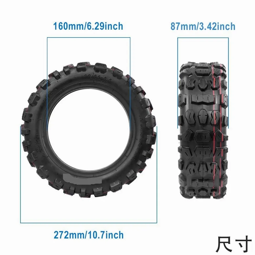 Ruedas Macizas Neumático de vacío todoterreno de 11 pulgadas for patinete eléctrico 90/65-6.5