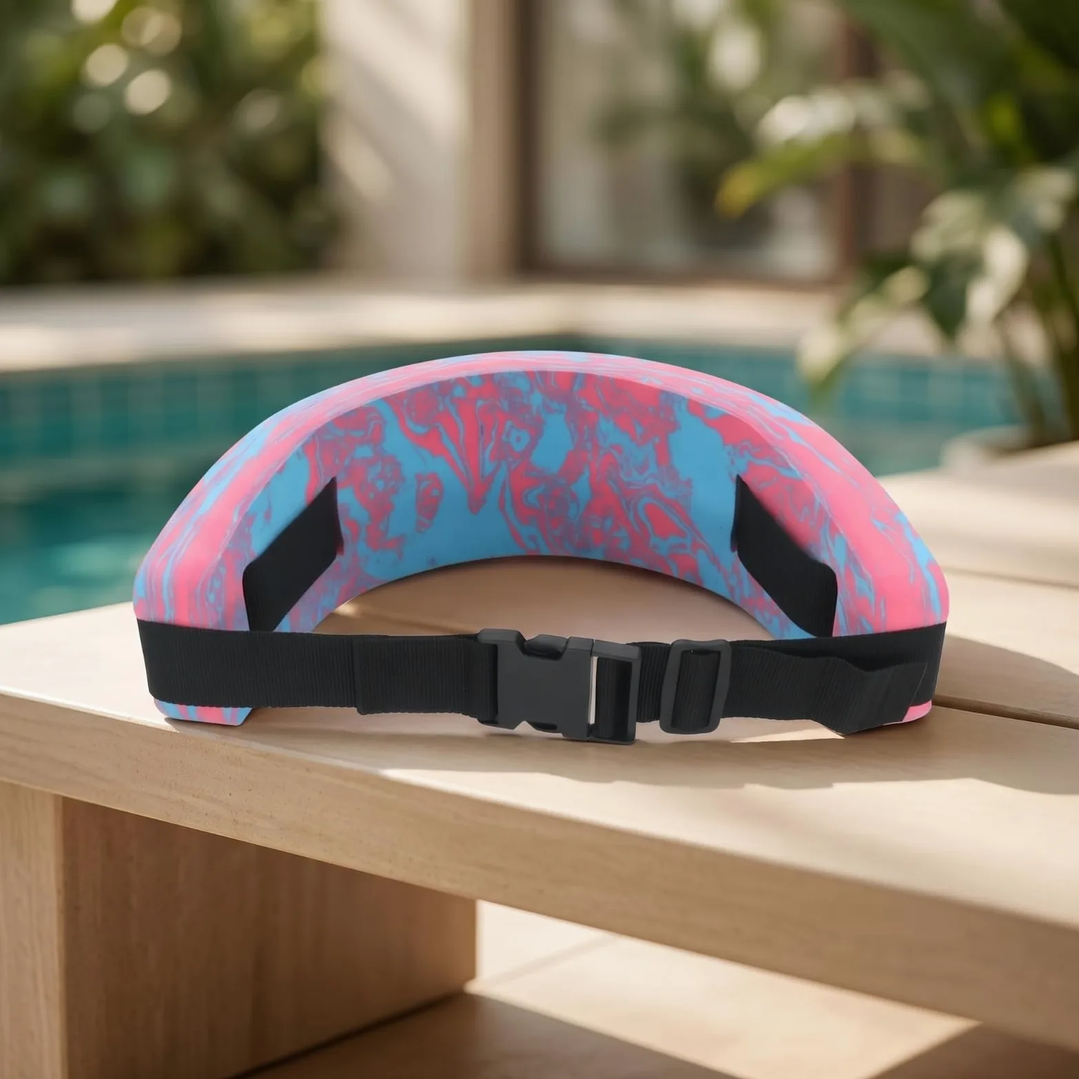 Cinturón Aprendizaje Natación con Hebilla Ligero Ayuda Flotación con Correa Ajustable Suave Artículo para Piscina, Aeróbic Acuático