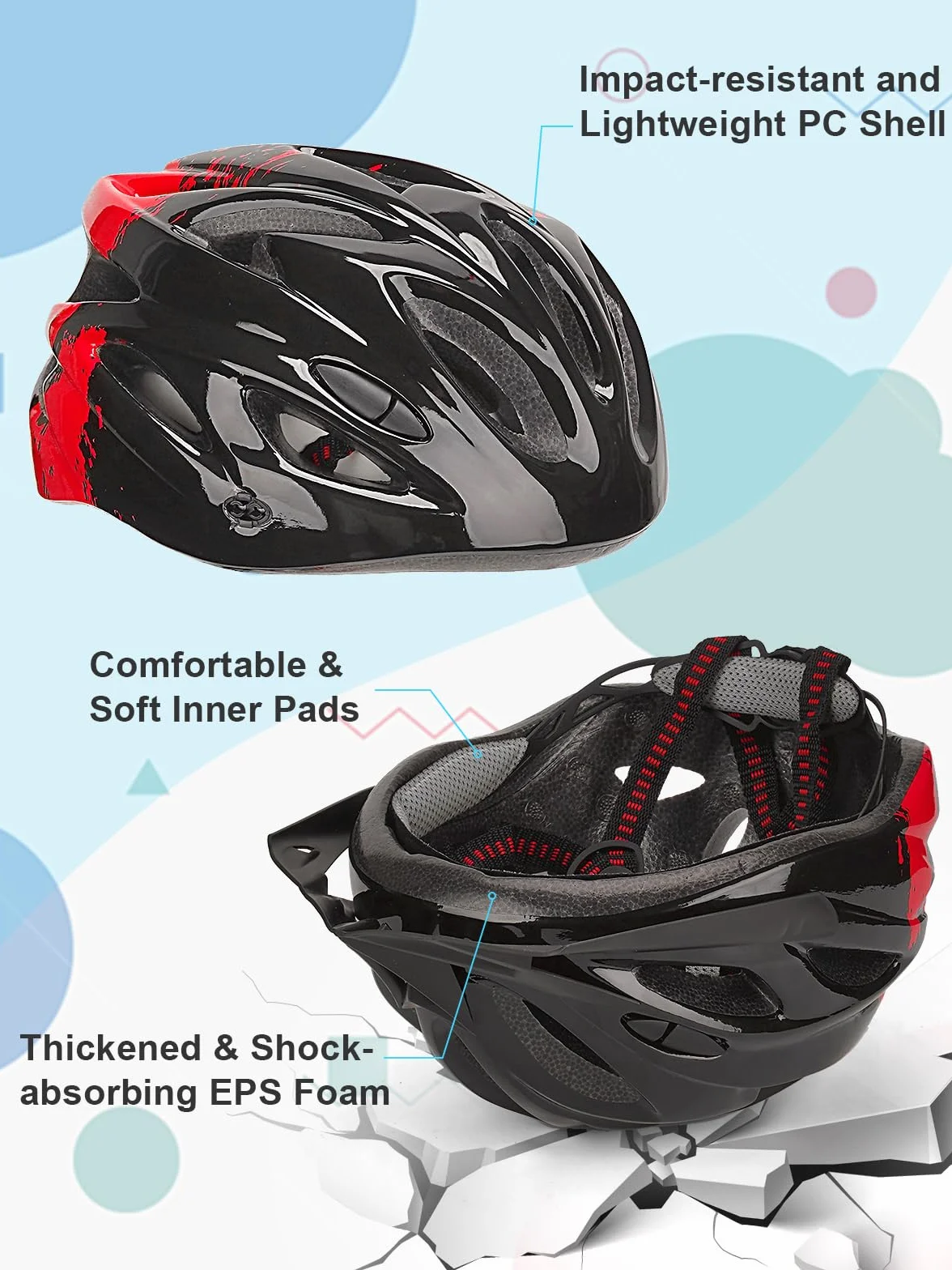 Casco de bicicleta para niños, casco RaMokey para niños y niñas