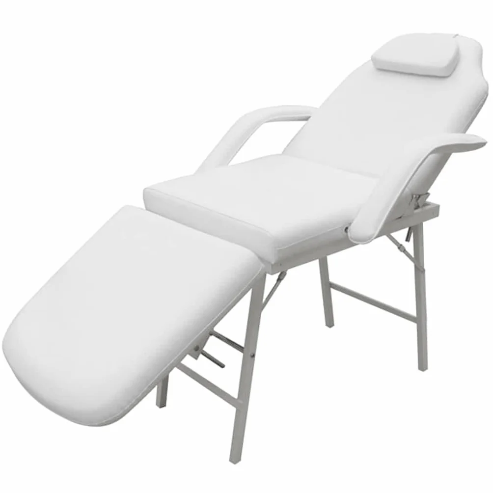 vidaXL Camilla Esteticien Masaje Ajustable Blanca Cama Tratamiento de Belleza