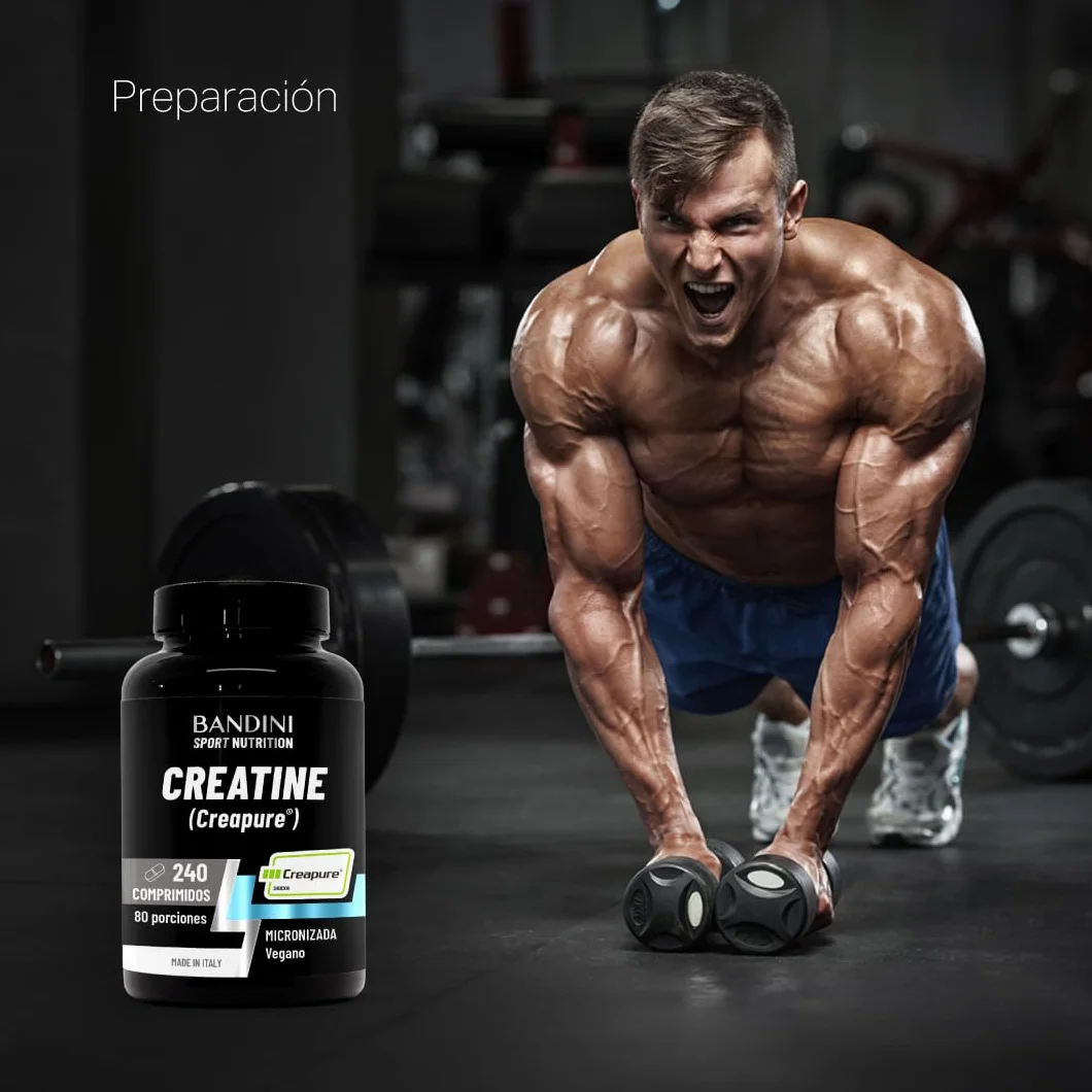 Bandini Creatine CREAPURE Monohidrato 240 Comprimidos Suplemento Deporte Gimnasio Vegano