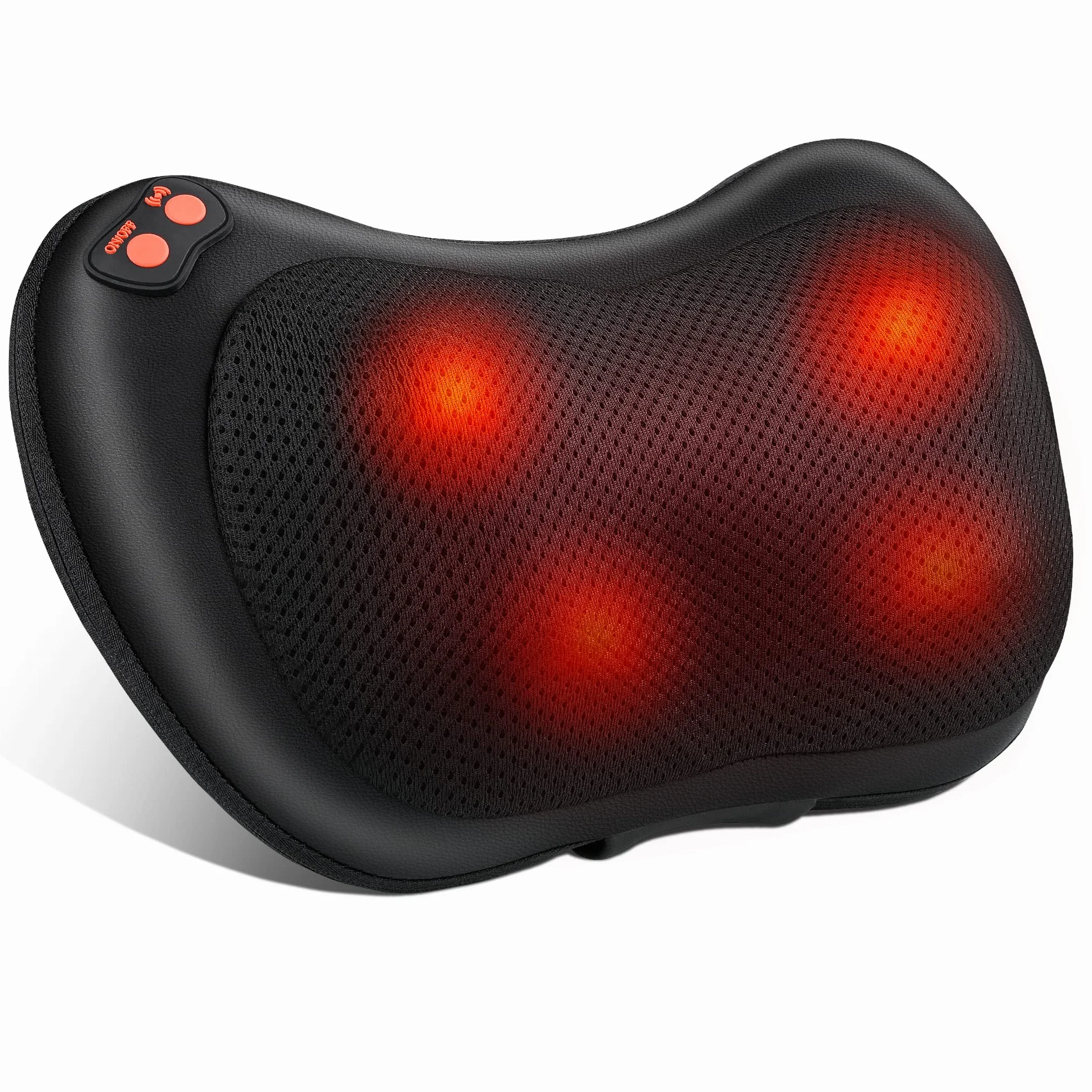 Cojín de Masaje Eléctrico Masajeador Shiatsu 3 Niveles para Cuello Hombros Espalda