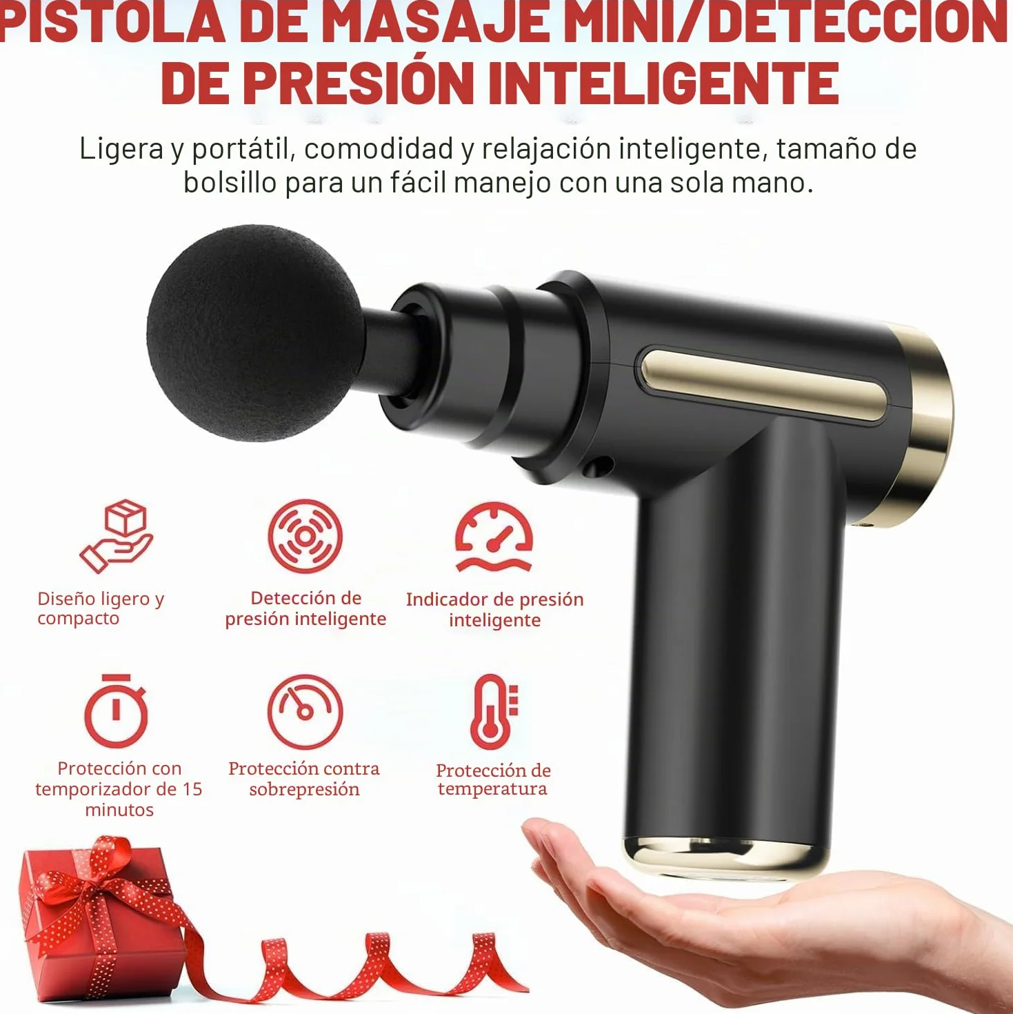 Cotsoco Pistola de masaje muscular, Masajeador de percusión con 4 cabezales