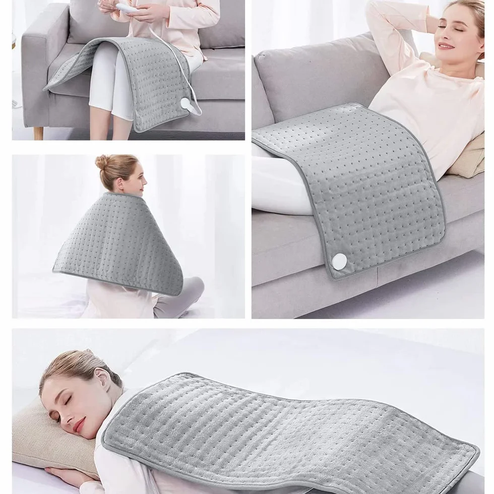 Cuplu 76x40 cm Extra Grande Mantas Termica Eléctrica - Manta Electrica Lumbar con Función de Apagado Automático, Calefacción Rápida - Almohadilla Eléctrica para Lumbares, Espalda, Hombros, Abdome