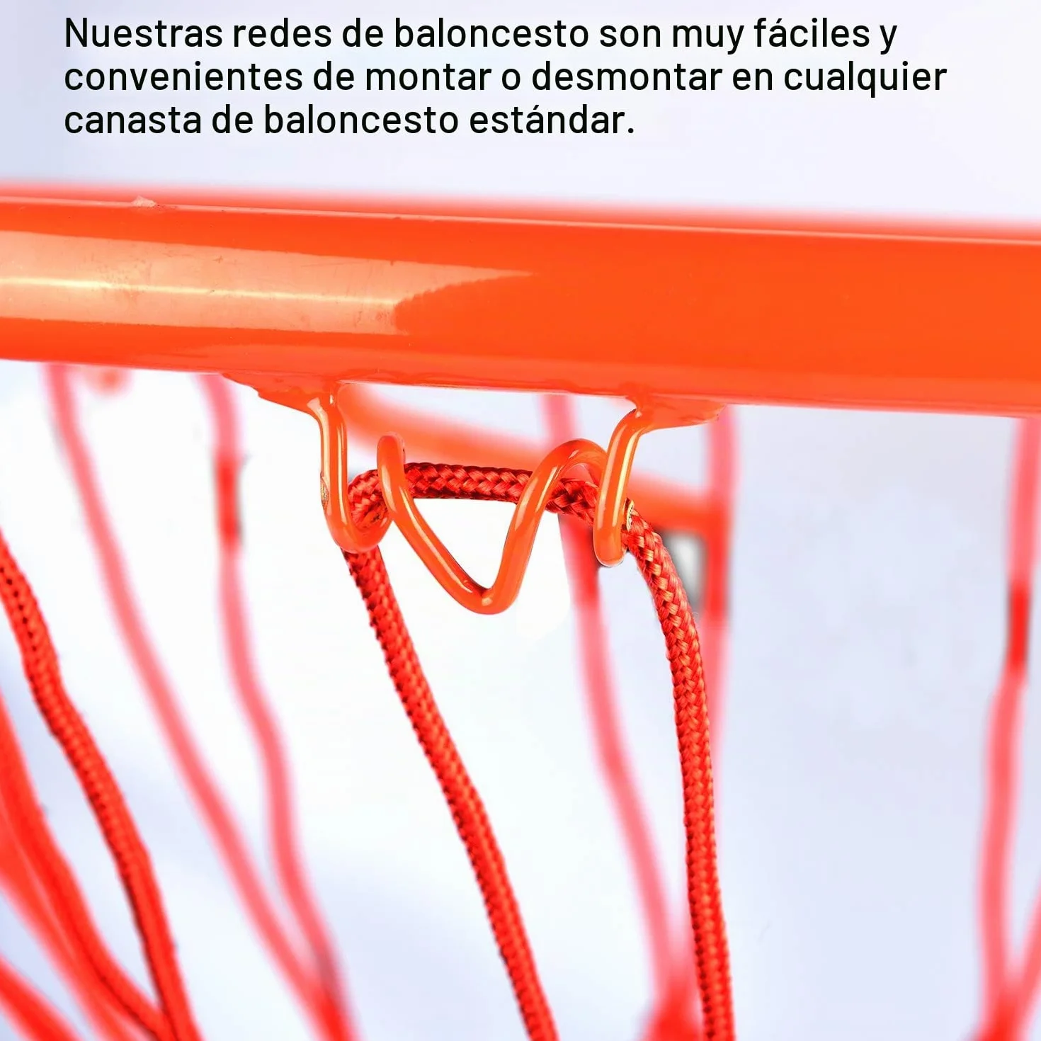 2 juegos de red de nailon de repuesto para baloncesto con 12 agujeros estándar para canasta de baloncesto para entrenamiento al aire libre