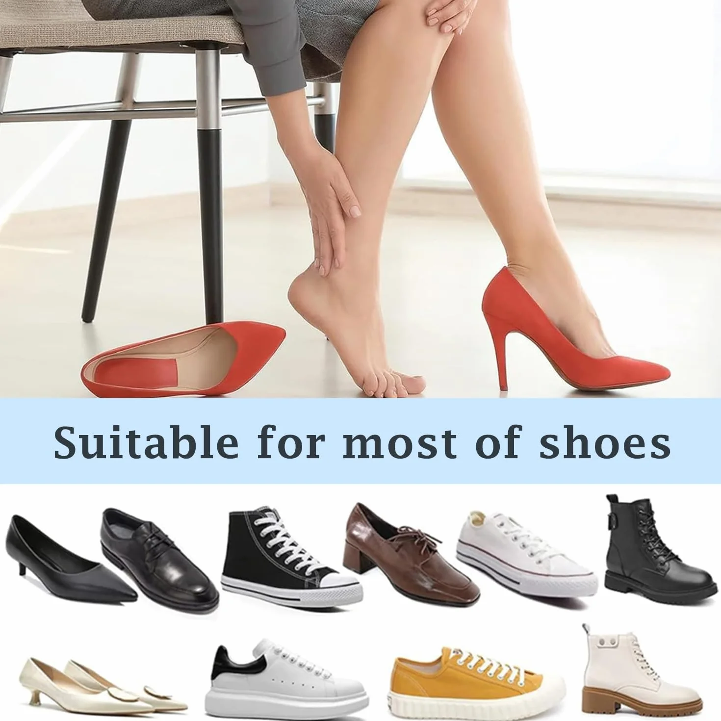 Almohadillas para el Talón Autoadhesivas Antideslizantes 10 Pares Taloneras para Zapatos