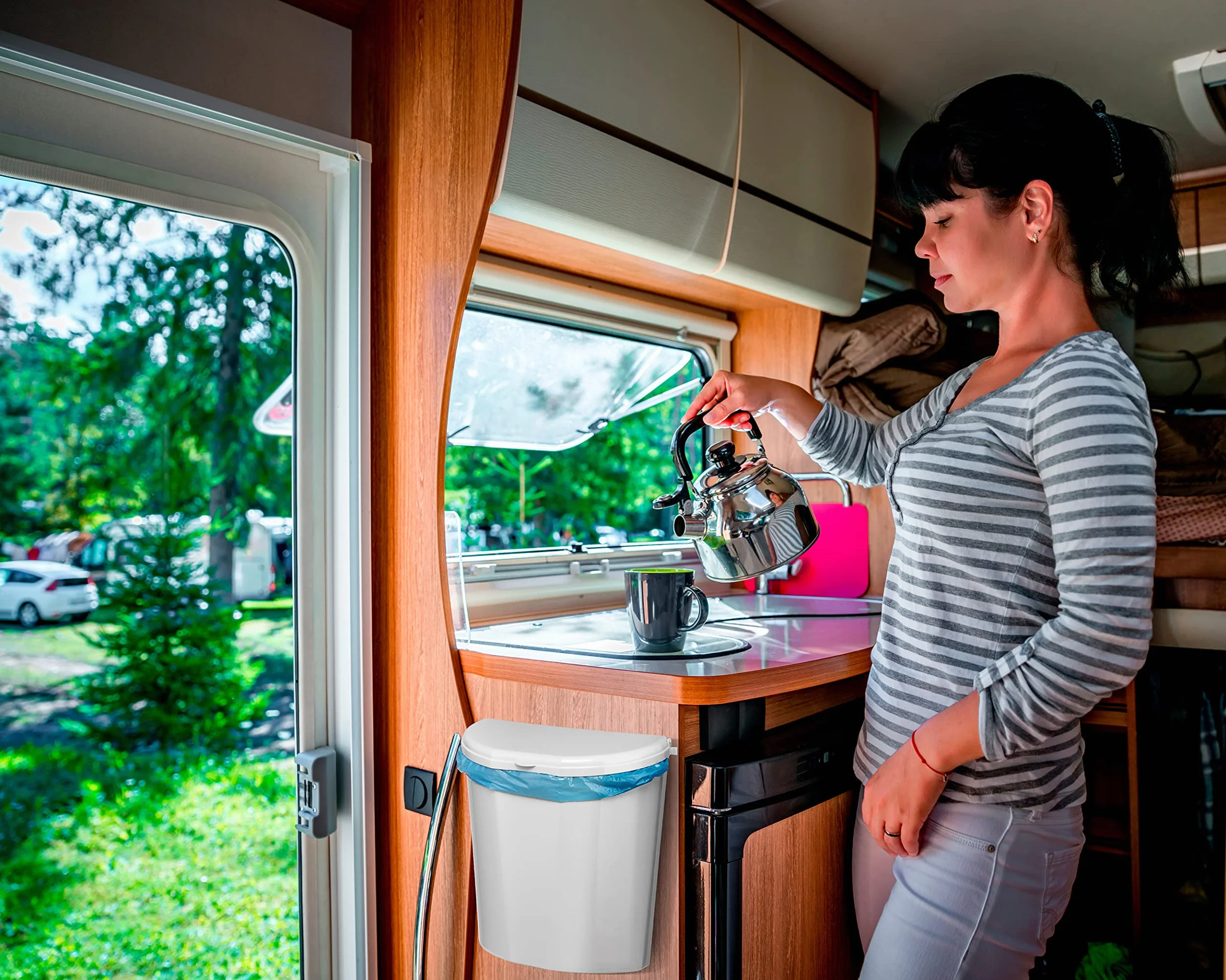 BRUNNER Pillar XL - Cubo de basura para caravana o camping