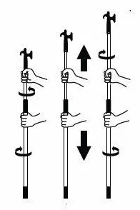Lalizas - Telescopic Paddle, Color Black
