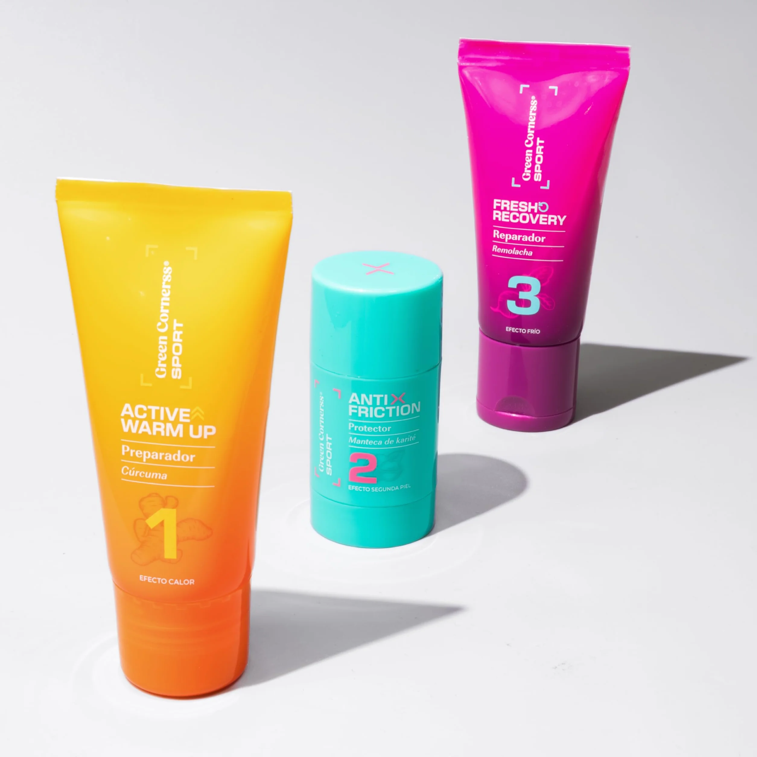 VERDELISS PACK GREEN CORNERSS SPORT Calentamiento Pre-Ejercicio Anti-Rozaduras Recuperación Post-Ejercicio 50ml 30g 50ml