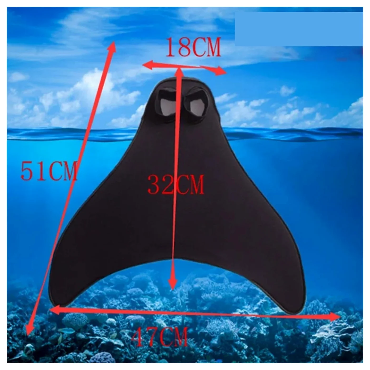 1 Uds. Aletas de Cola Sirena for natación, Aletas for Buceo, Accesorios Entrenamiento