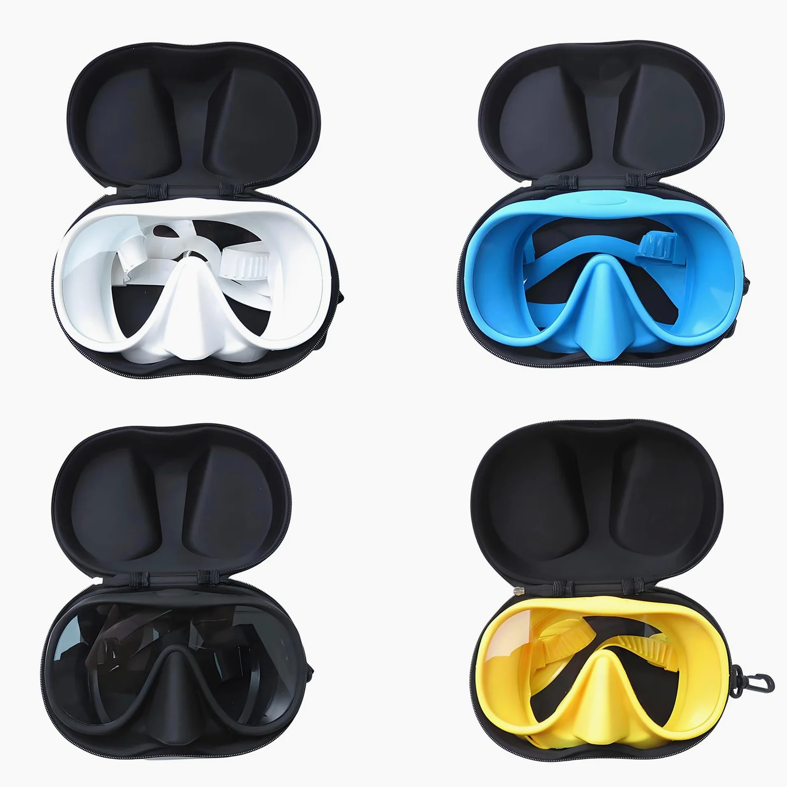 Gafas de buceo, lentes de ángulo ancho, cómodas gafas de silicona para la cabeza para natación submarina y esnórquel, lente única