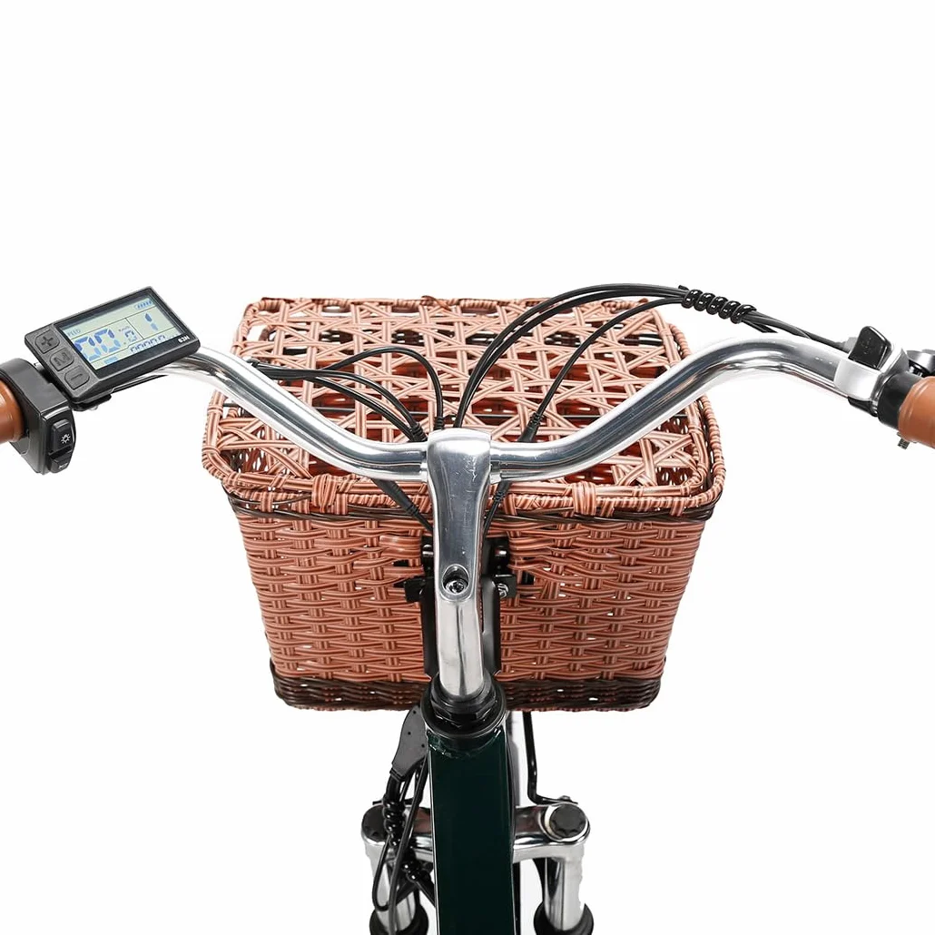 cysum Cityrun Bicicleta eléctrica, 26'' City Bici Elettrica para Mujer Adulta, E-Bike con 36v 10ah batería de Litio autonomía 80km, 250w Motor 25km/h,7 velocidades de transmisión de Engranajes