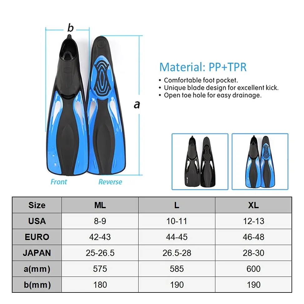 Aletas Gafas Protectoras Gafas de Snorkel Juego de Aletas Juego de Buceo Gafas de Snorkel Aletas de natación Paquete de Equipo de Snorkel