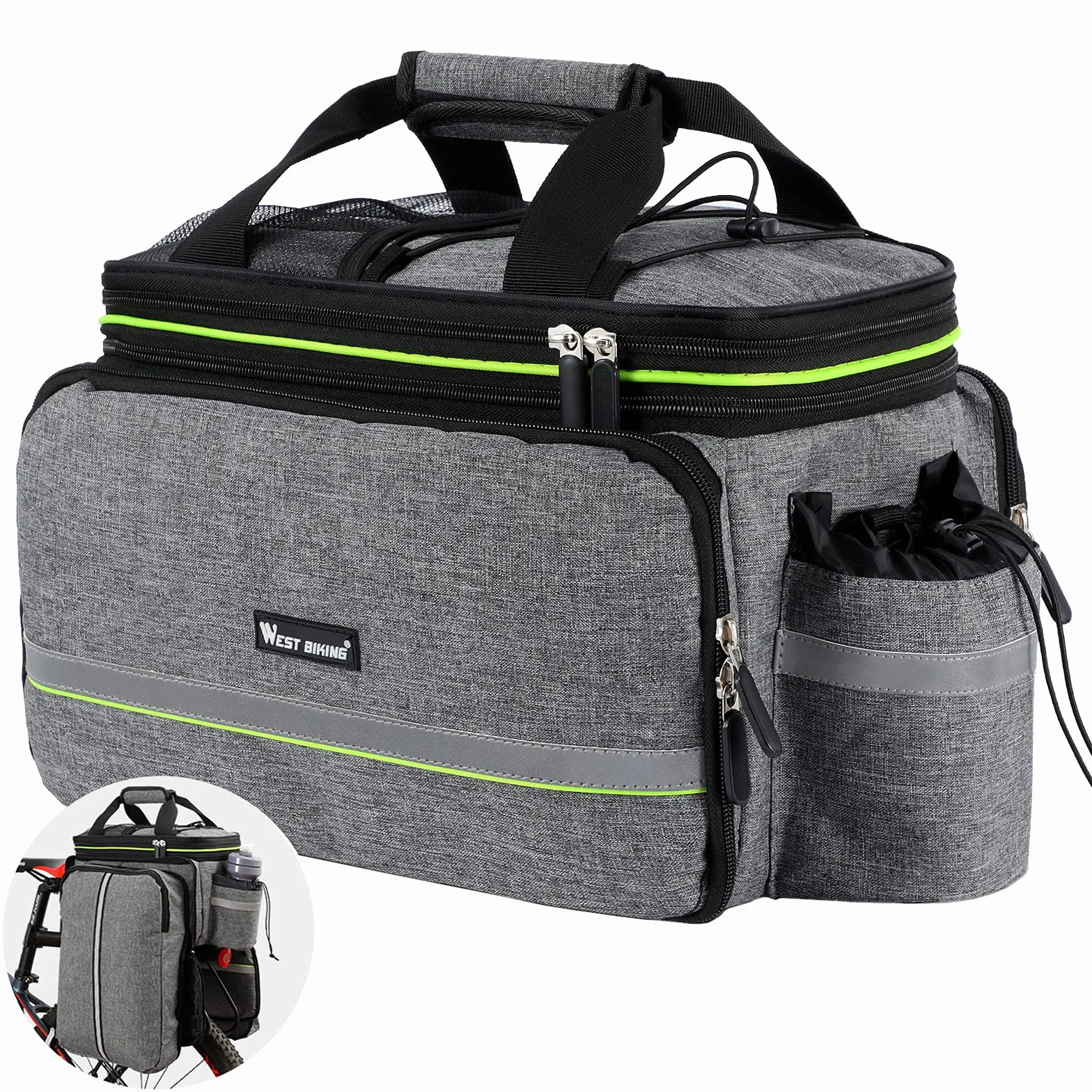 UBORSE Bolsa Trasera para Bicicleta Impermeable Extensible Portaequipajes Alforja para Ciclismo, Viajes, Diario, Camping y Al Aire Libre