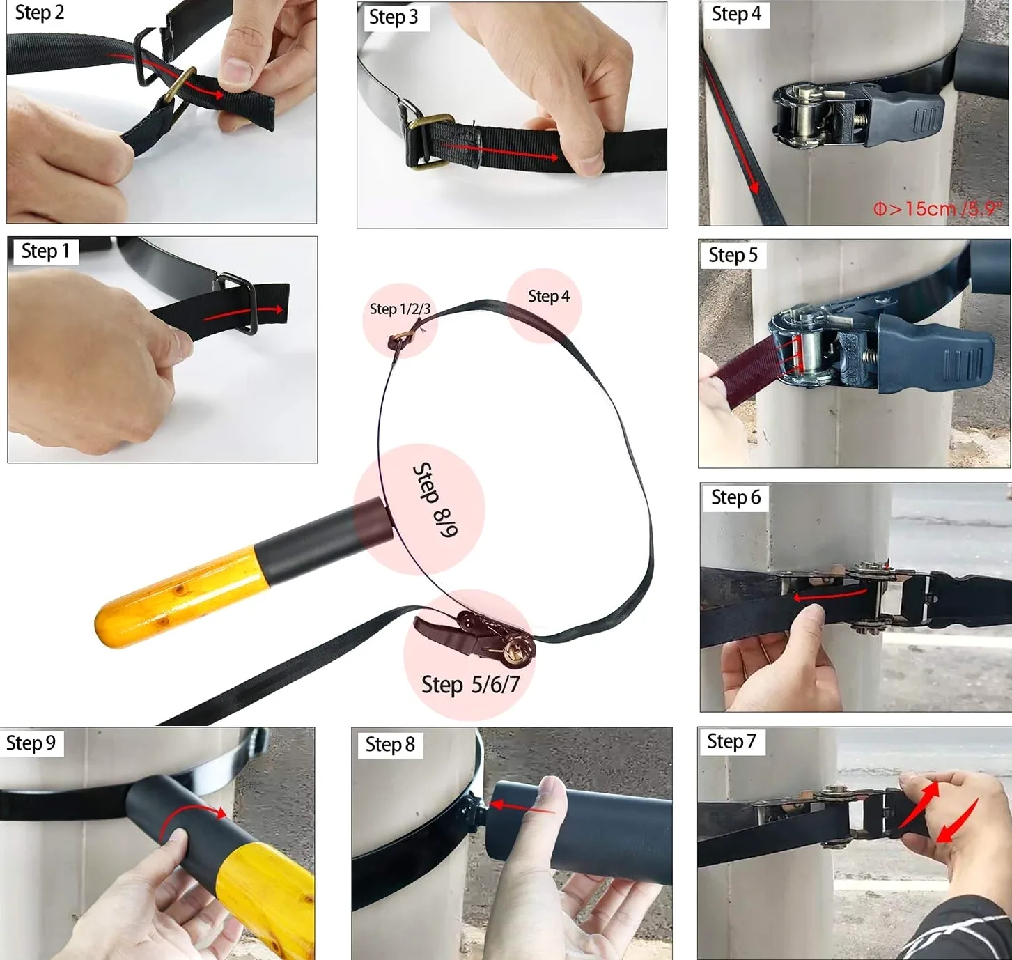 DYK&NX Muñeco de Madera Wing Chun, Muñeco de Madera de Perforación Wing Chun con Brazo de Resorte para Atar a Objetos Blandos