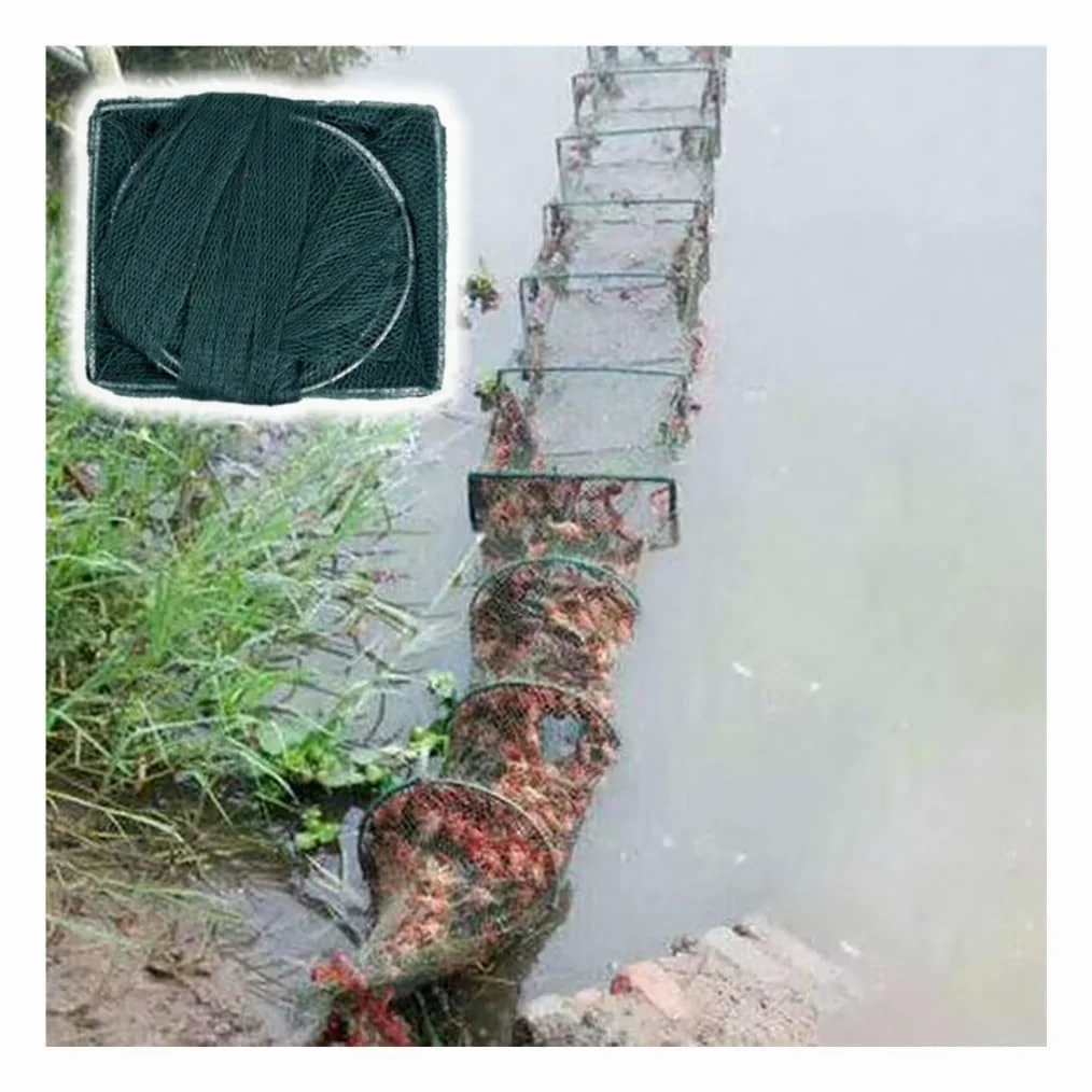 Trampa for camarones y cangrejos de 7,9 a 52,5 pies de Largo, trampas for Peces, Red de Pesca de Agua Salada, Captura automáticamente más Peces fácilmente