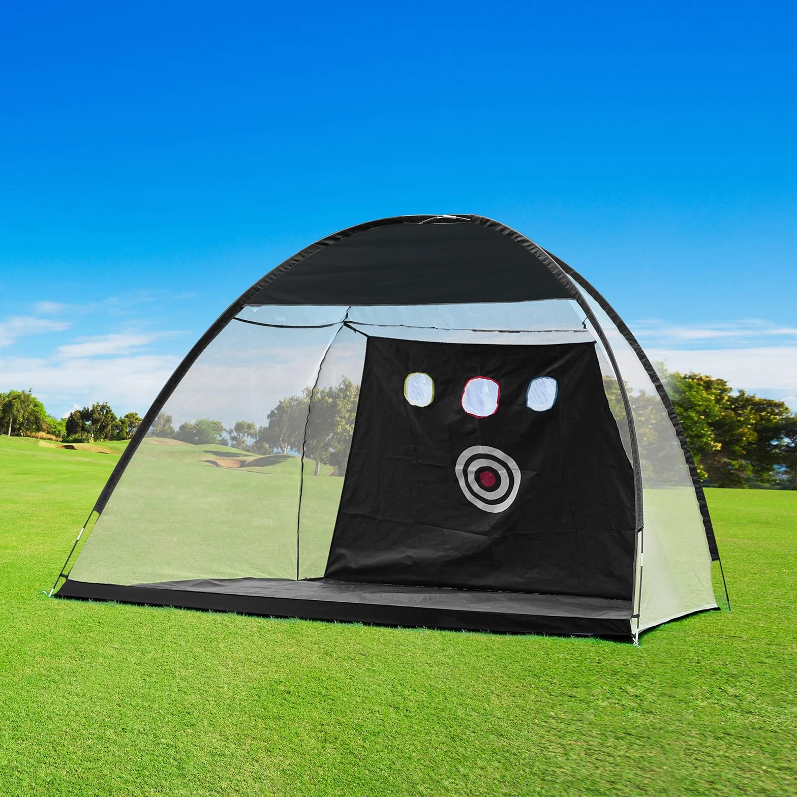 VEVOR Red de Golf 3080 x 1850 x 1970 mm Entrenamiento Swing Interior Exterior con Objetivo y Bolsa de Transporte