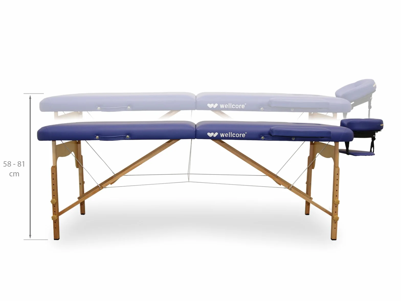 QUIRUMED Camilla de Masaje Plegable 185x65 cm 225 kg Blanco