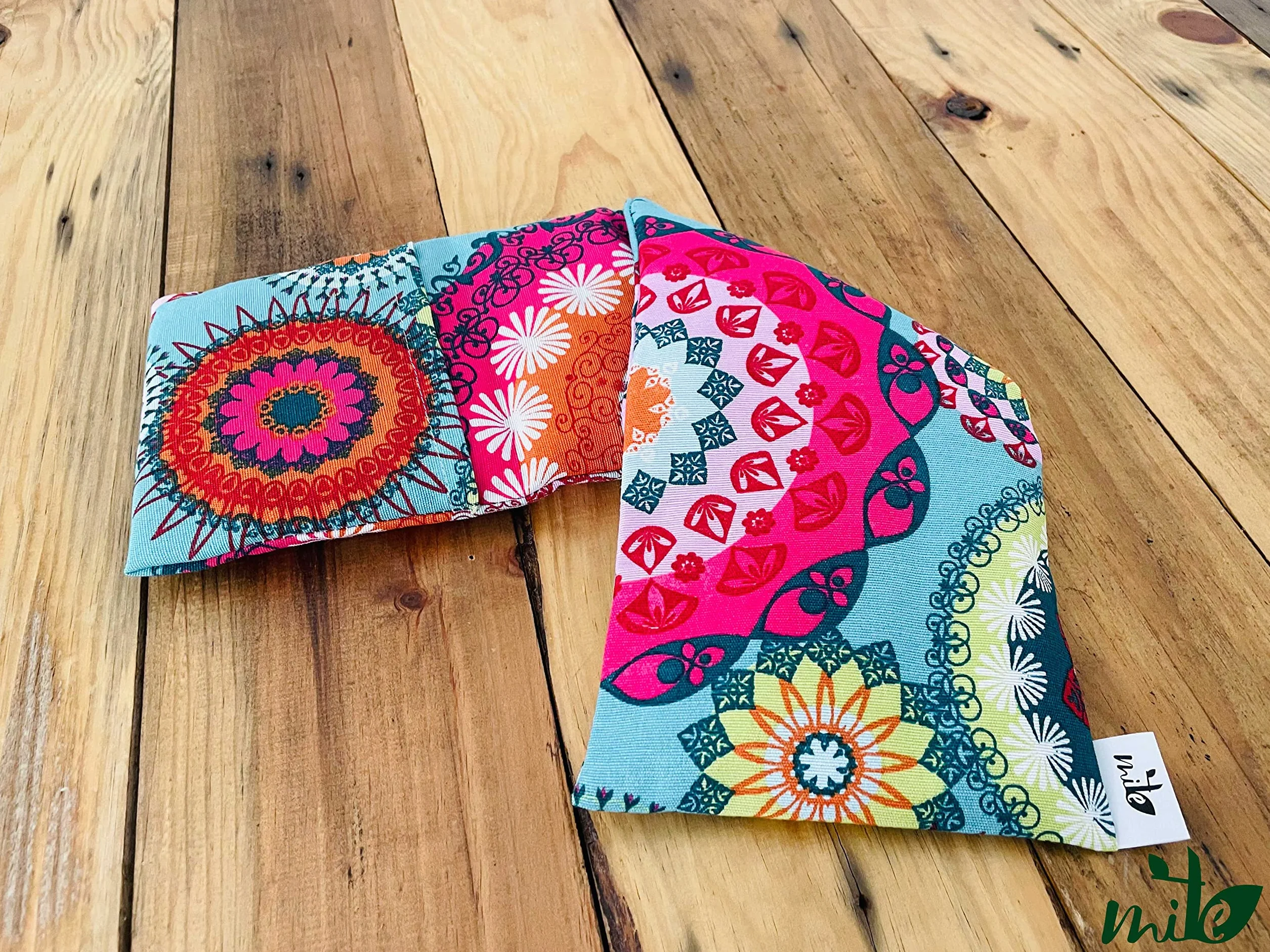 Saco térmico de semillas y lavanda Mandala turquesa 50cm x 15cm