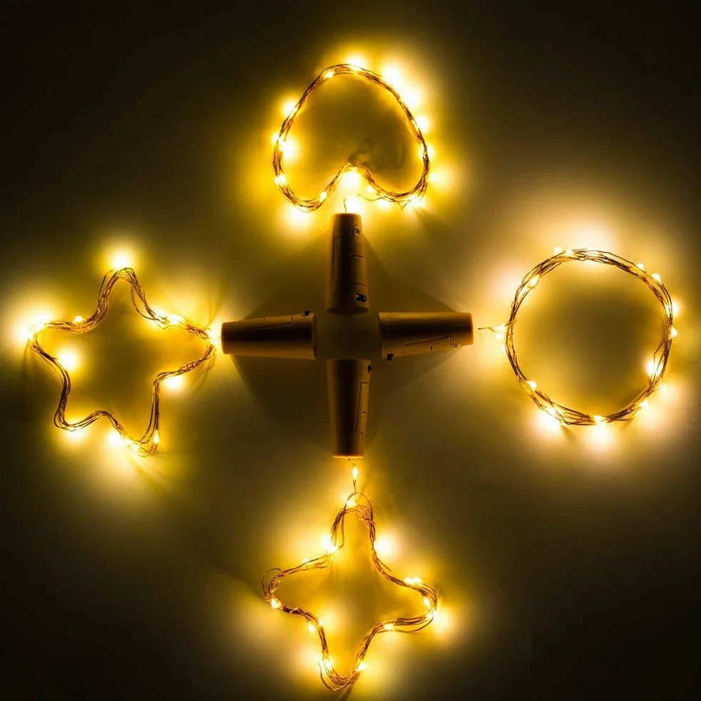 Vicloon Luces LED para Botellas 20 LEDs 2M Alambre de Cobre Cálidas Decoración Fiestas Hogar