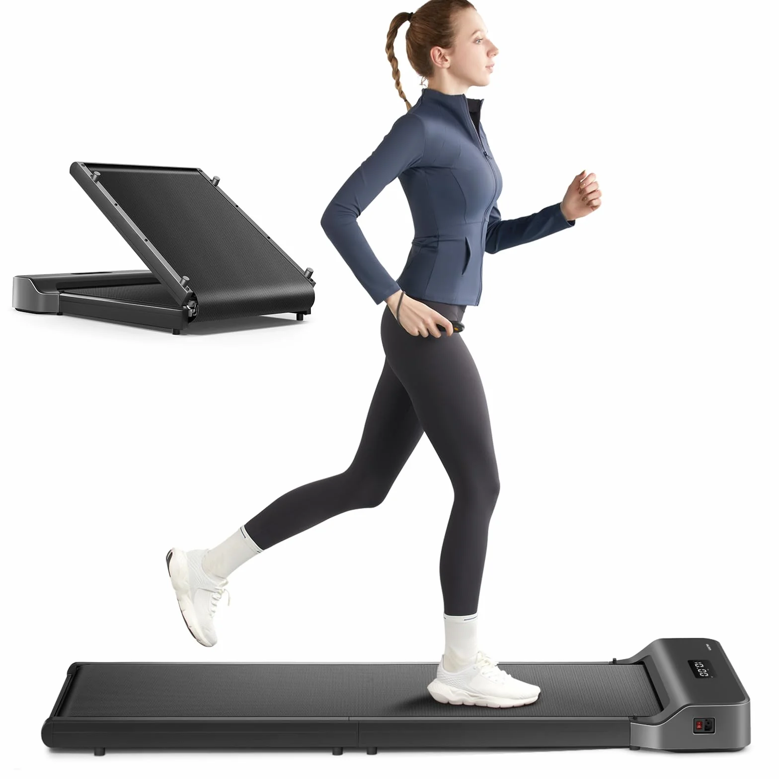 WalkingPad Z1 Cinta de Correr Plegable Walking Pad 121×40cm para Casa, Cinta de Andar 1-6 KM/H con Mando a Distancia y Display LED