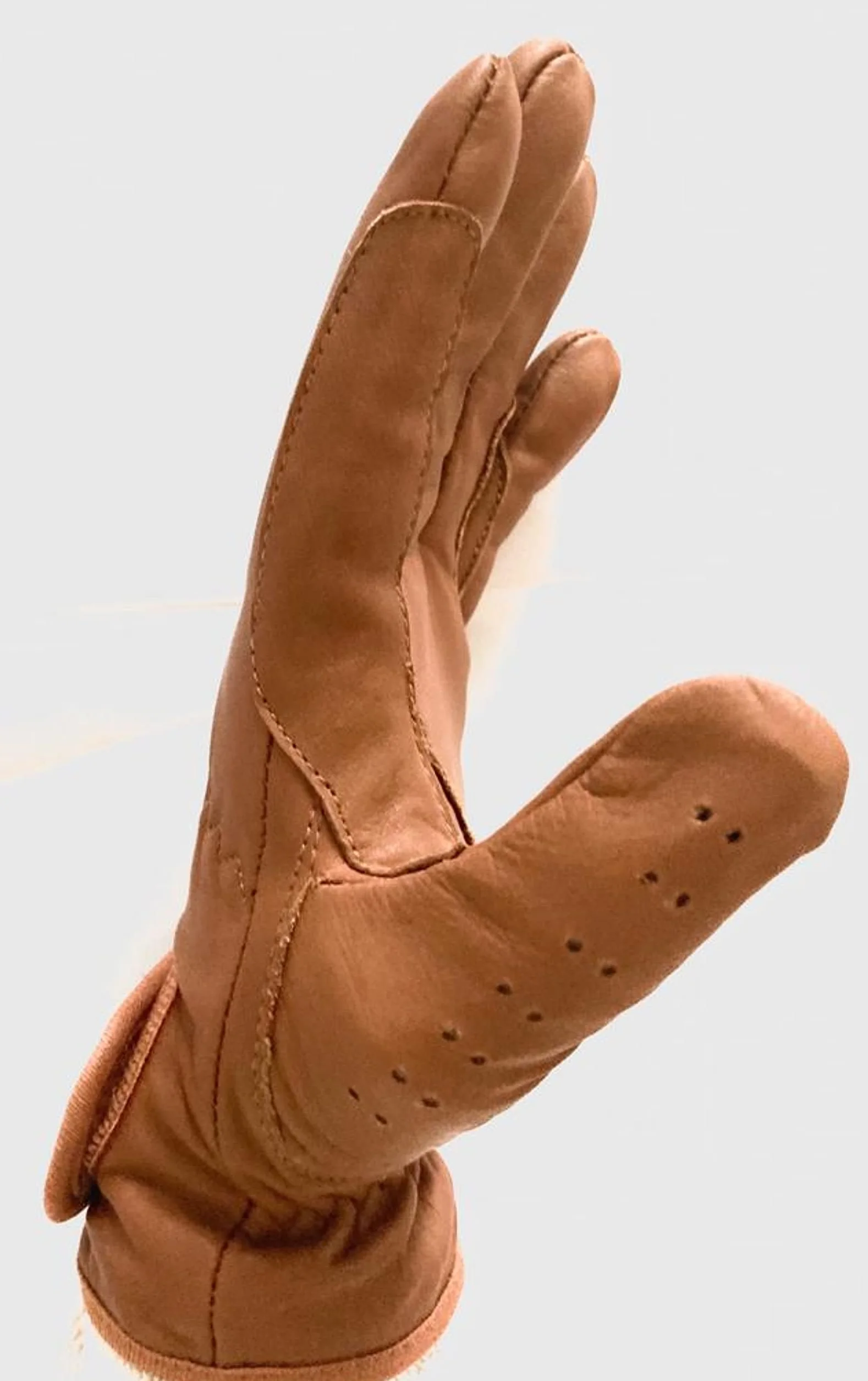 Guantes de equitación para hombre, 100 % piel auténtica, color marrón oscuro, bronceado y negro, guantes ecuestres para hombre