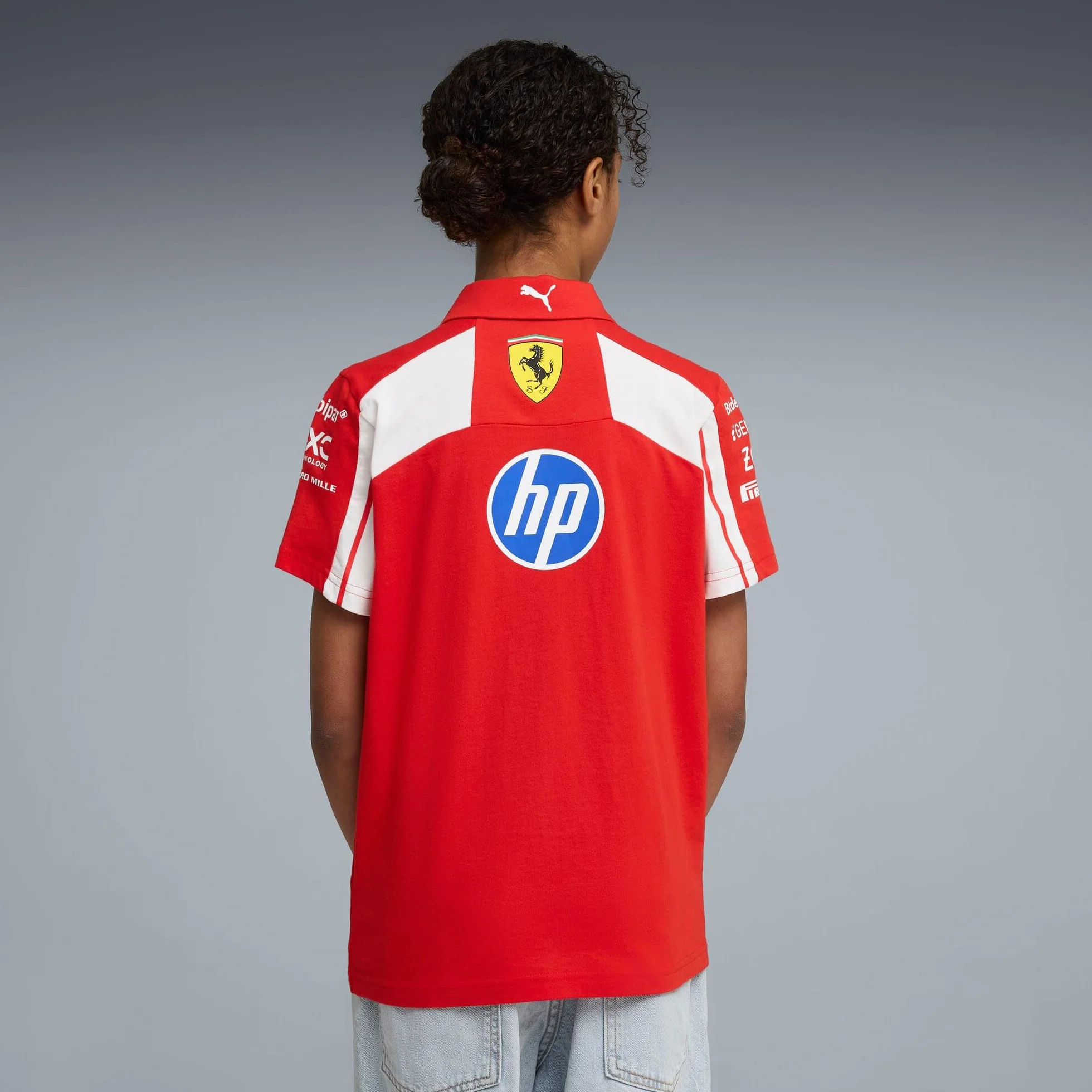 PUMA Scuderia Ferrari F1 2026 Polo del Equipo para niños - Rojo