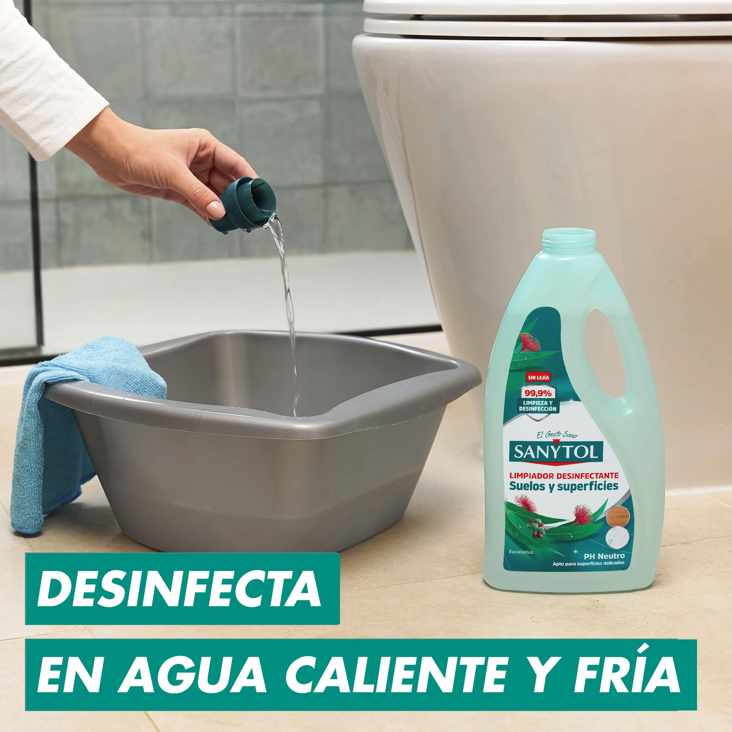Sanytol Desinfectante Limpiahogar 4 x 1.2L Sin Lejía Eucaliptus