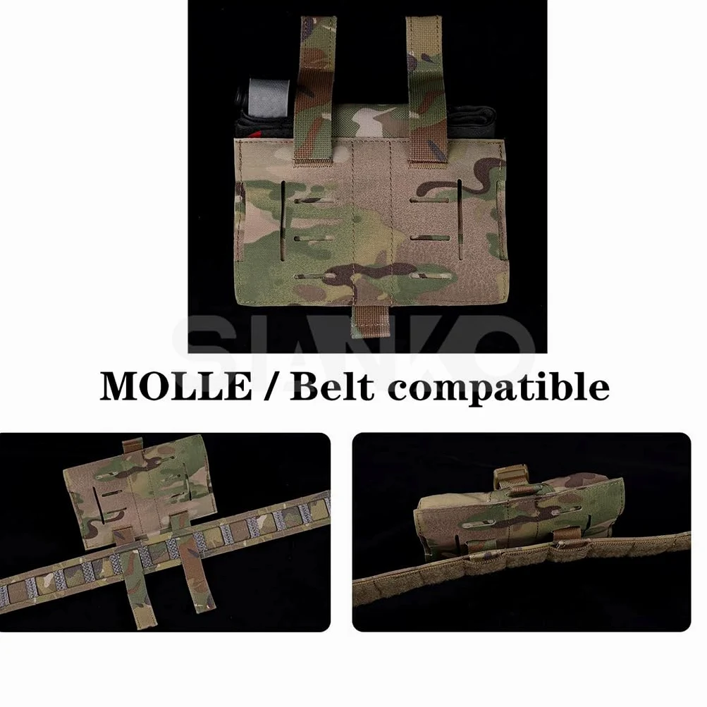 Bolsa táctica para exteriores IFAK Molle, kits de primeros auxilios, caza, airsoft, paintball, emergencia médica, liberación rápida, bolsa EMT portátil con torniquete, camuflaje, Talla única