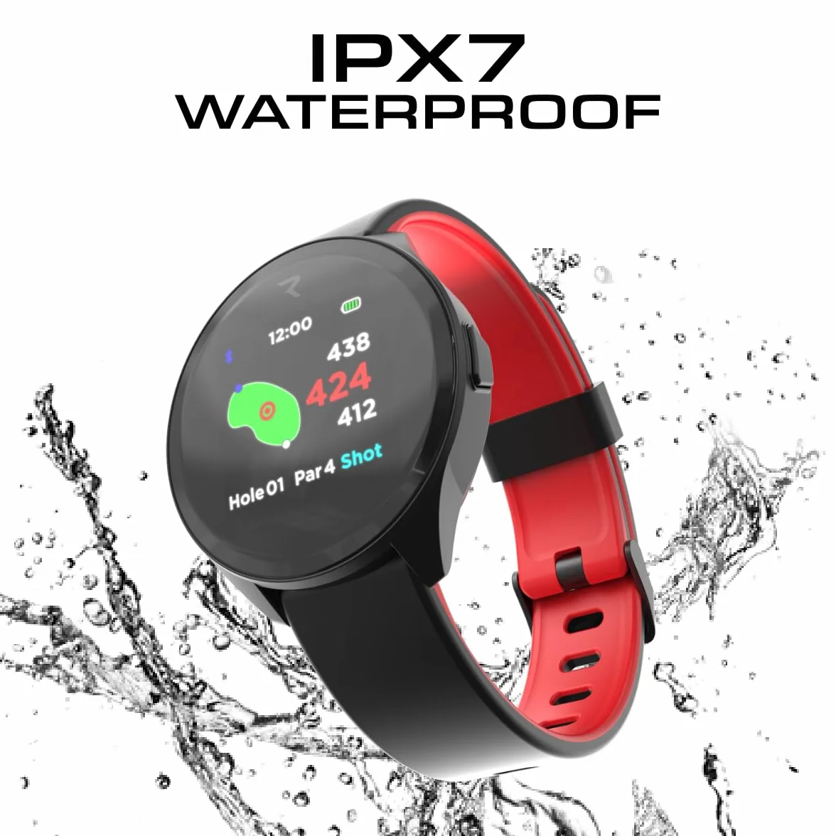 Watch2 - Reloj GPS de golf con pantalla táctil, más de 42,000 campos, posicionamiento de pines, distancias de peligro FCB, rastreador de tiros, rastreador de puntuación, visión verde, IPX7 impermeable