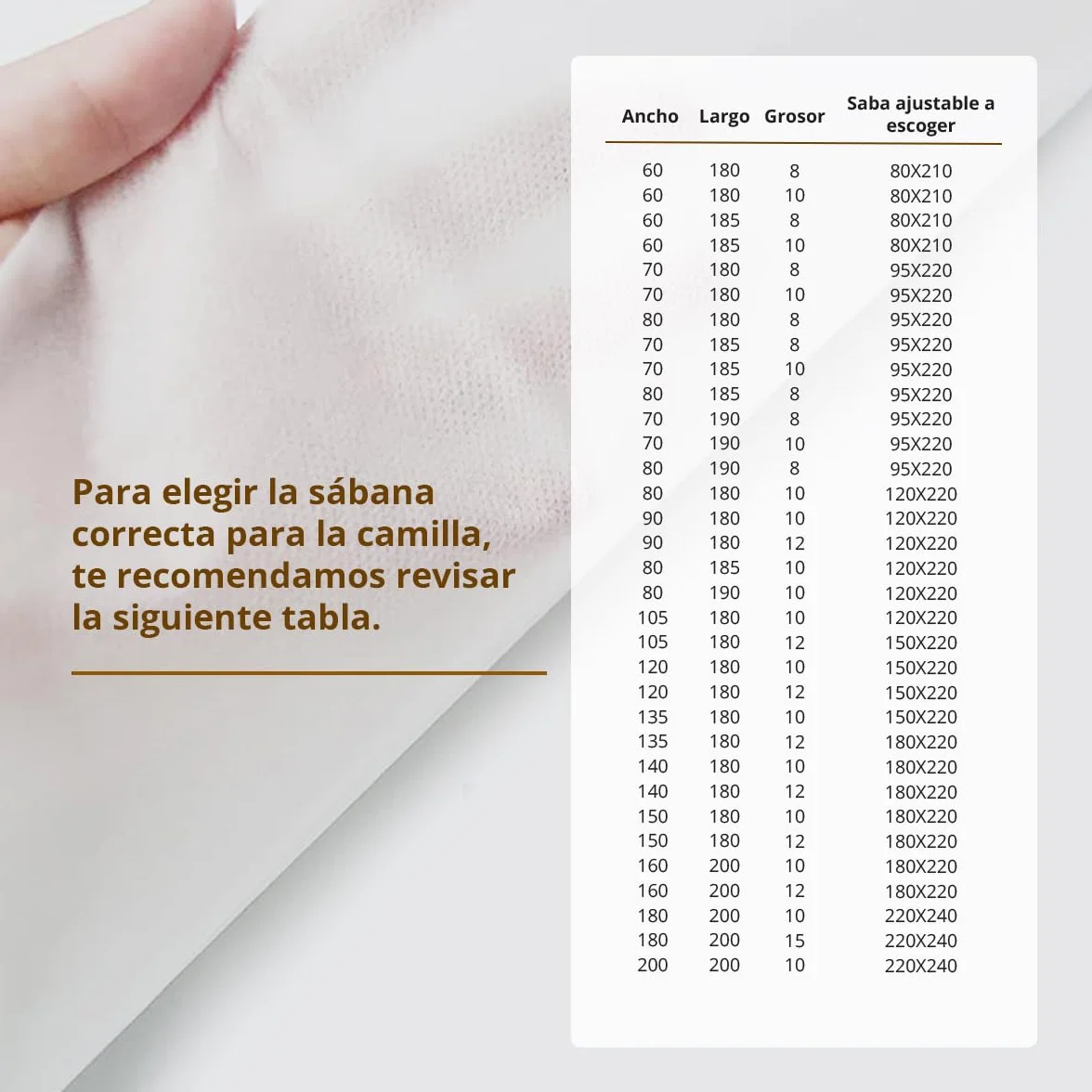 XARA Sabanas Camilla Ajustables TNT Desechables 95x220cm 20gr Pack 10 Reciclables Repele Líquidos