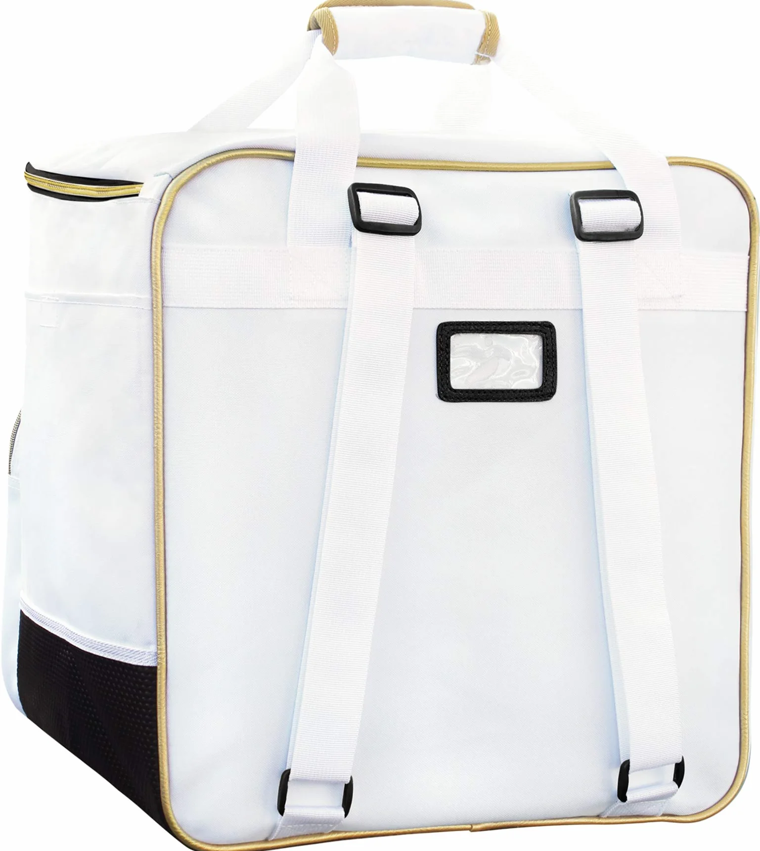 BRUBAKER Grenoble Bolsa de Deporte Mochila para Botas de Esquí Casco Accesorios Blanco Dorado
