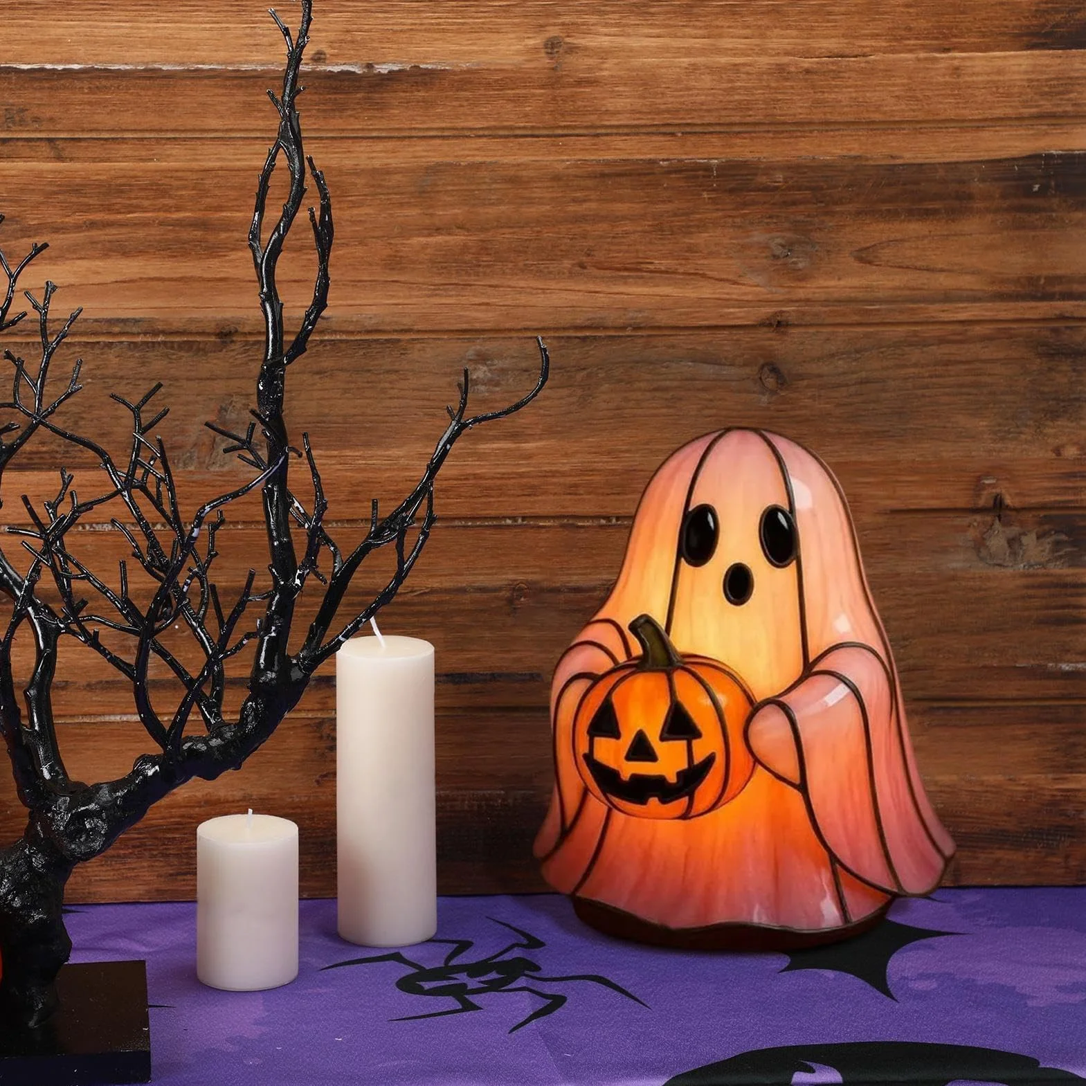 Lámpara LED Fantasma Halloween Decoración Hogar Portátil Estantería