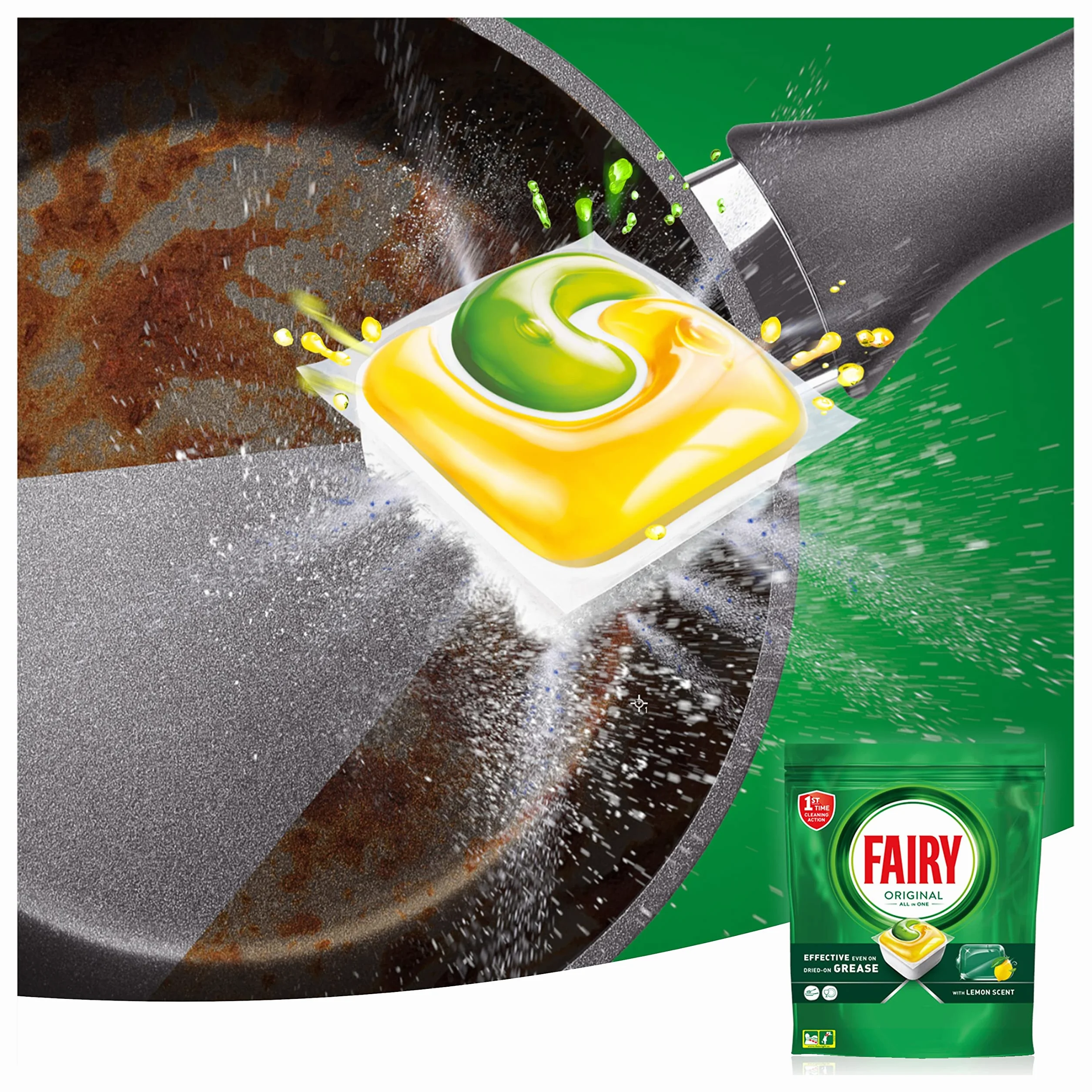 Fairy Original Todo En Uno Cápsulas Lavavajillas Limón 71 Cápsulas