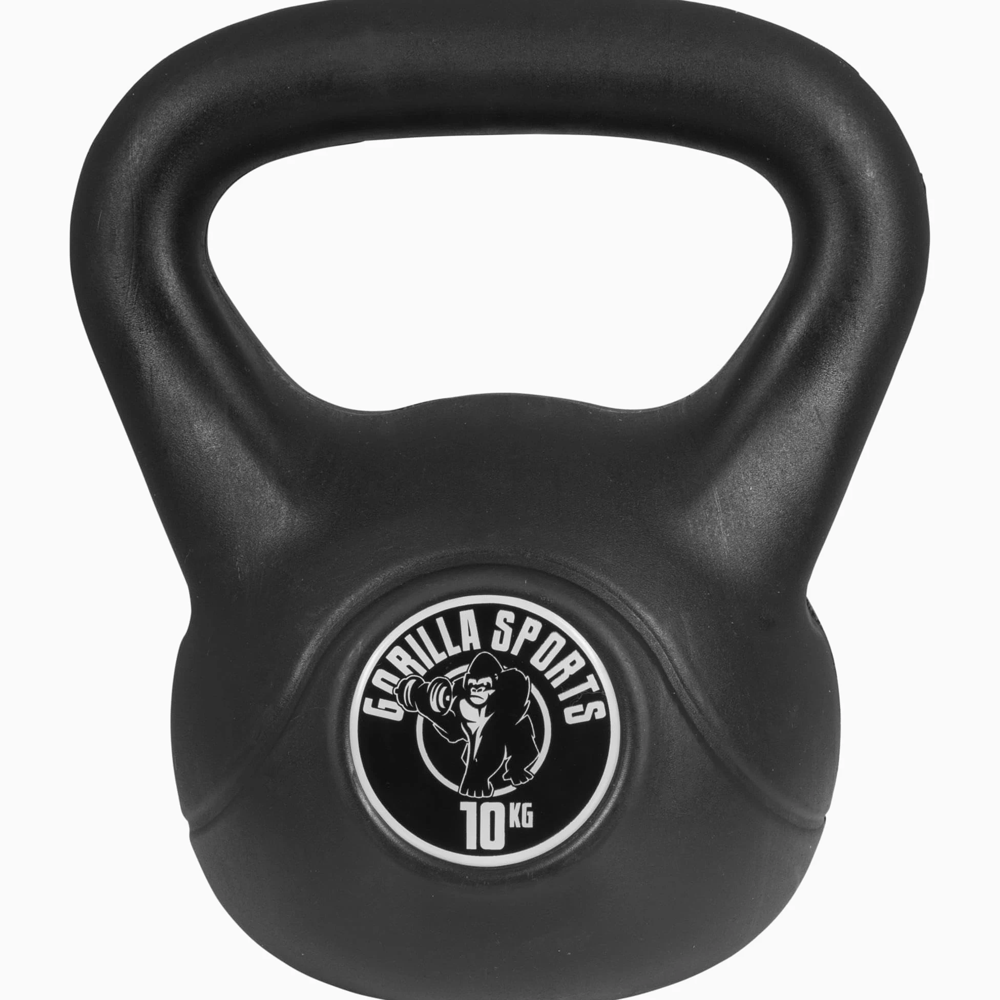 GORILLA SPORTS Kettlebell - Pesa rusa (2 kg, 3 kg, 4 kg, 5 kg, 6 kg, 8 kg, 10 kg, 12 kg, 14 kg, 16 kg, 18 kg, 20 kg, con/sin estante, de plástico, pesas rusas, peso esférico)