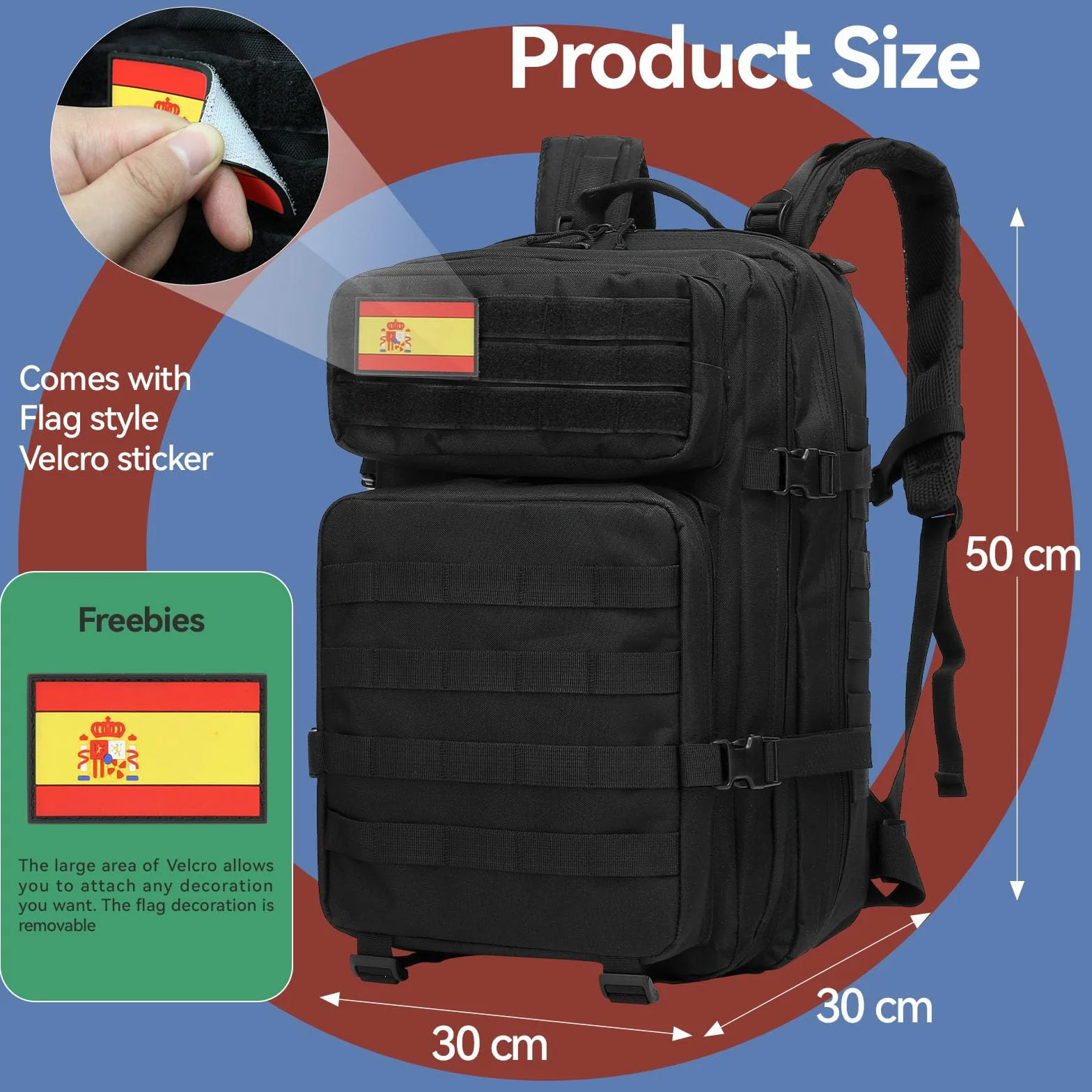 Delgeo Mochila Táctica 25L/45L Militar Impermeable Plegable para Montañismo Senderismo Camping