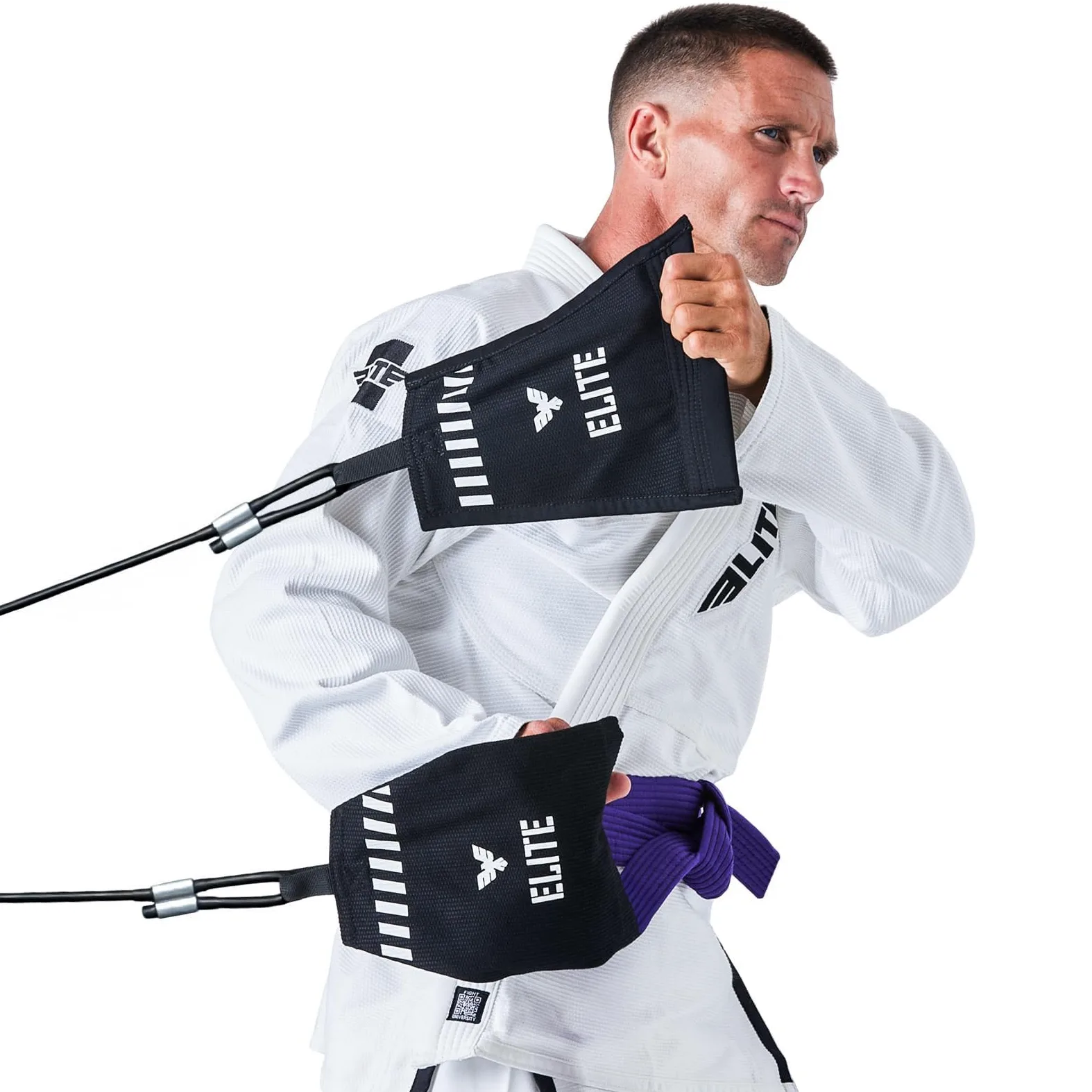 Elite Sports Jiu Jitsu Grip Trainer Simulate Gi - Entrenador de fuerza de agarre para BJJ MMA Judo y entrenamiento de agarre