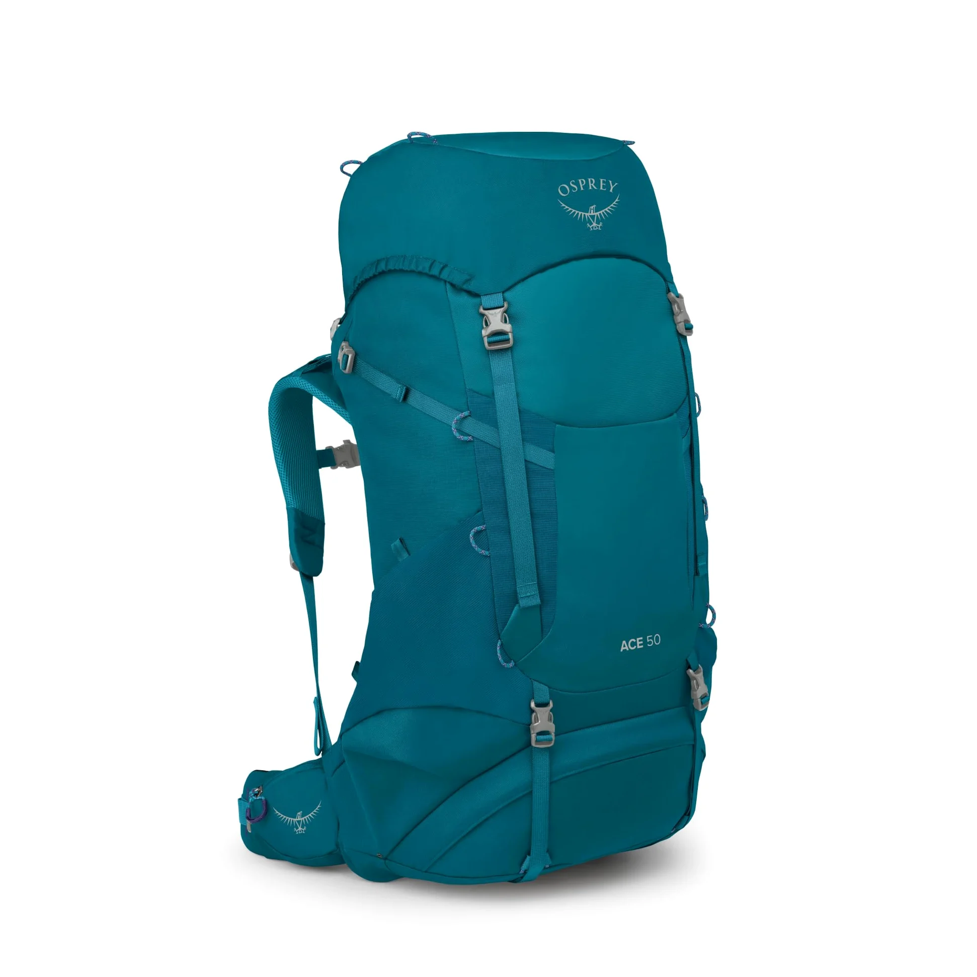Osprey Ace Mochila de trekking infantil, 50L, Blue Spikemoss/Deep Peyto