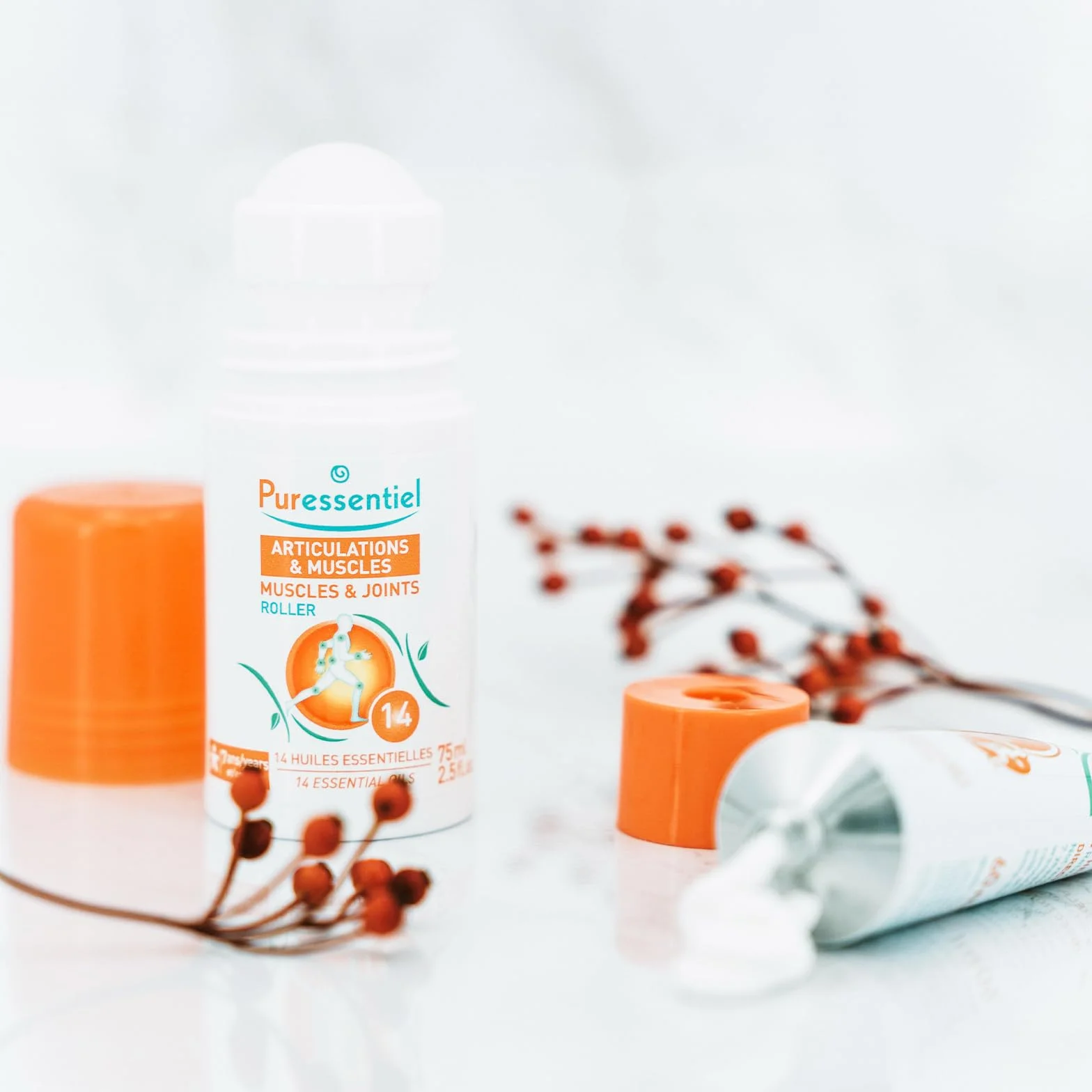 Puressentiel Roller Articulaciones y Músculos 14 Aceites Esenciales 99,9% Natural 75 ml