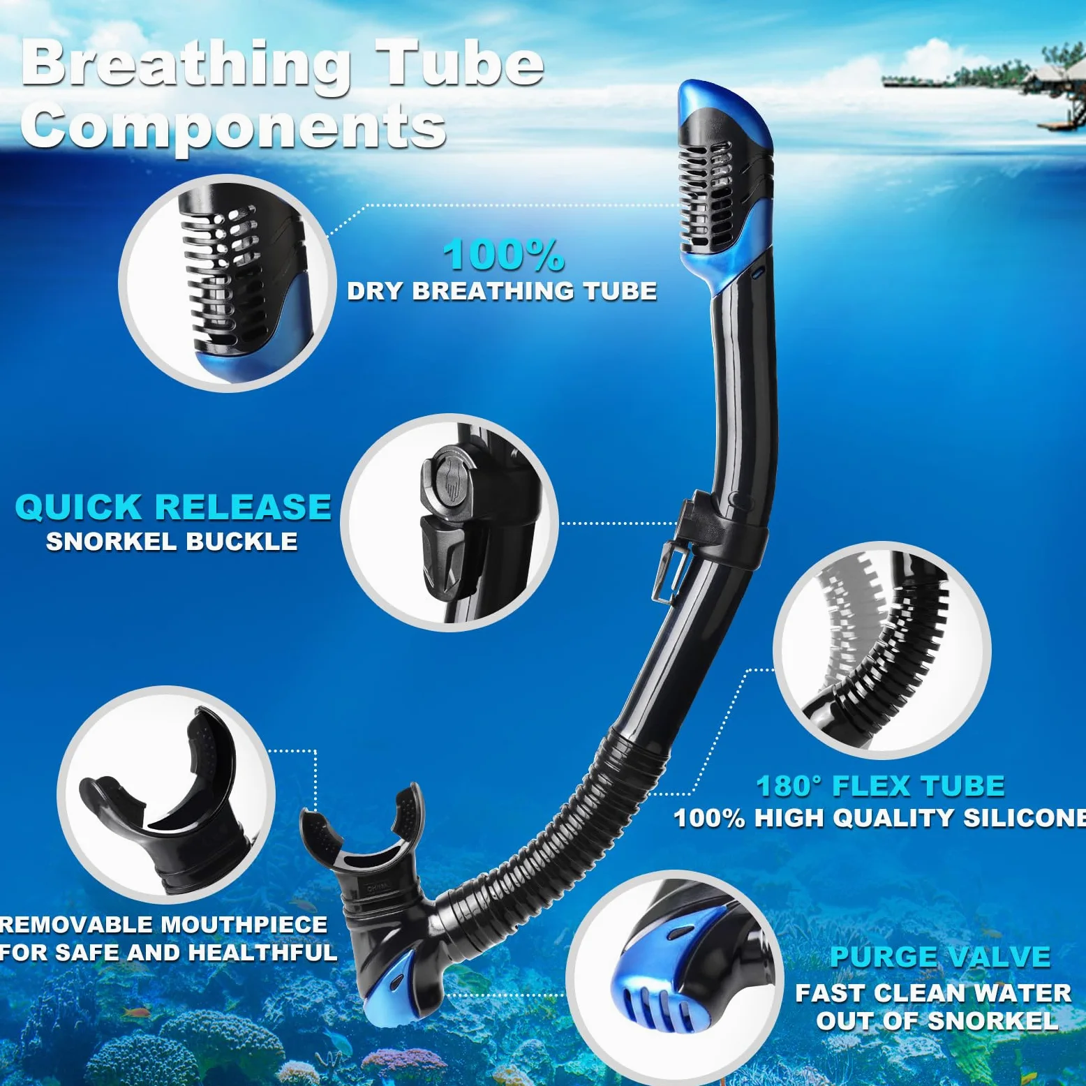 Máscara de buceo Pano 3 para adultos, máscara de esnórquel de vidrio templado, antiempañamiento, sin fugas, con cubierta de nariz, equipo de esnórquel para esnórquel, buceo libre, natación