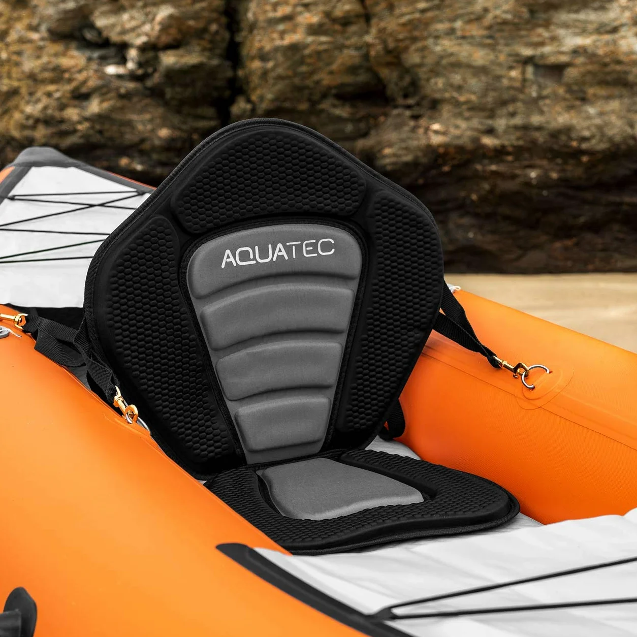 Kayak AQUATEC | Kayak inflable de aventura y pesca | Barco inflable disponible como Kayak individual o Kayak doble | Bolsa y paletas de kayak incluidos (Individual, Hudson (intermedio))