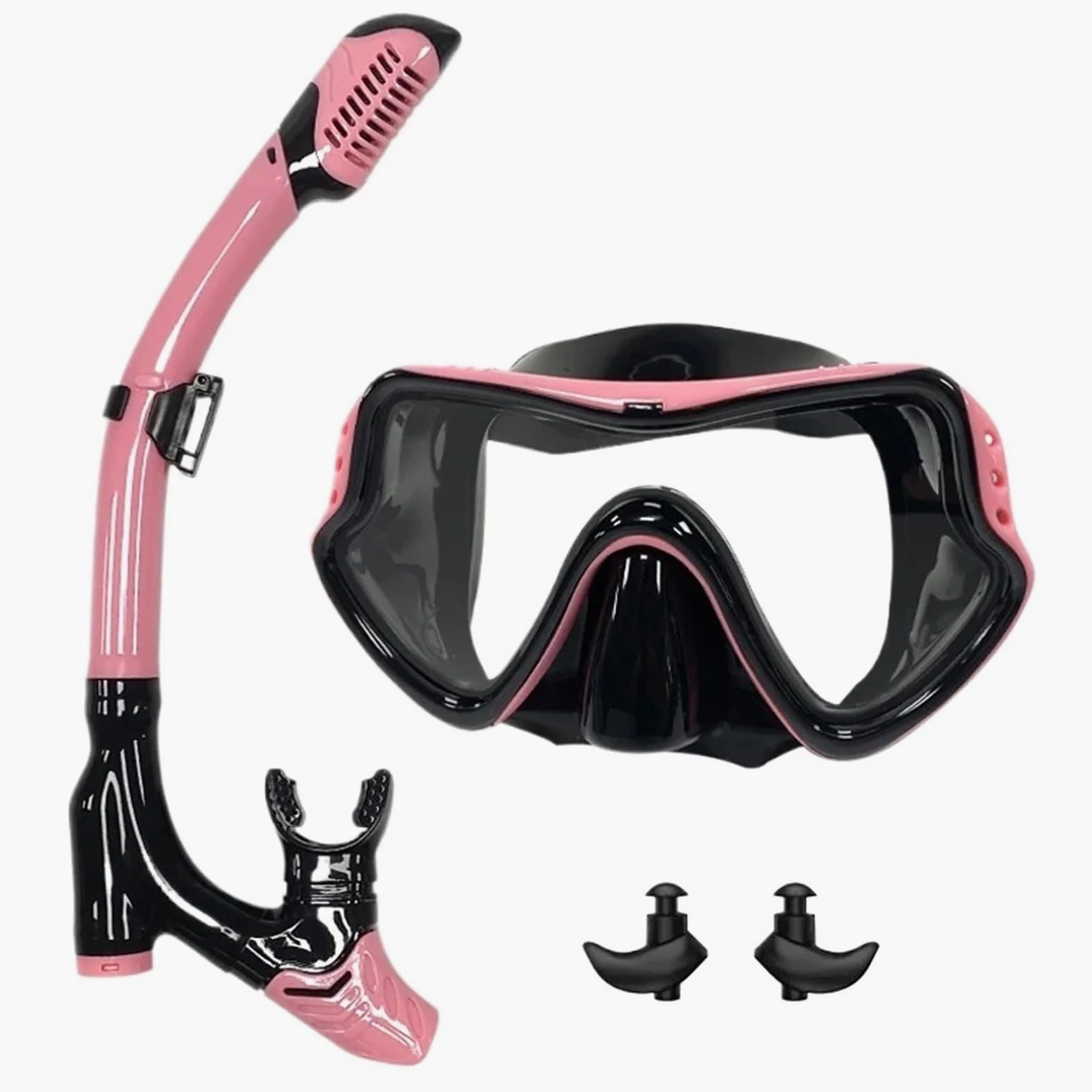 Buceo Máscara de Buceo Snorkel Profesional Máscara de Buceo y snorkels Gafas Gafas Buceo Natación Tubo de respiración fácil máscaras de Buceo(306398pink 1)