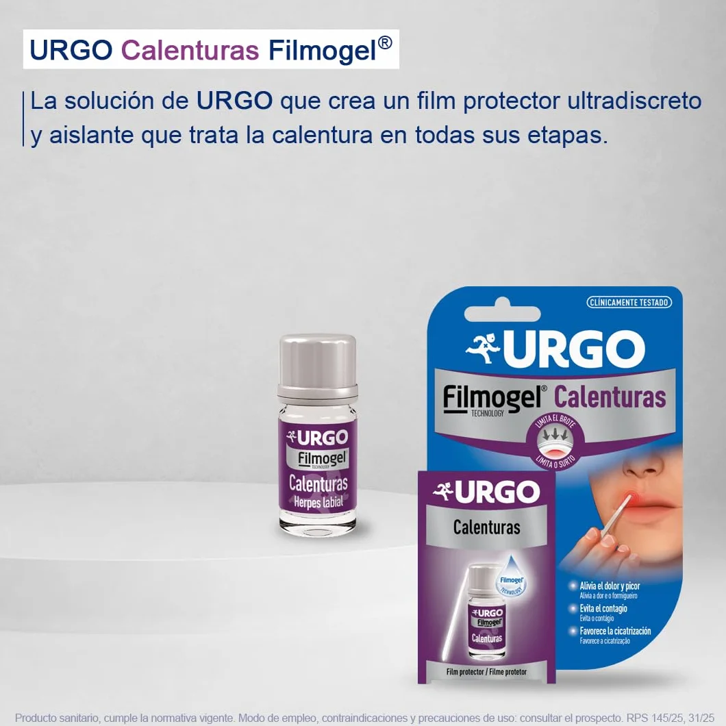 Urgo Calenturas Filmogel Tratamiento para úlcera labial 3 ml 24 aplicadores